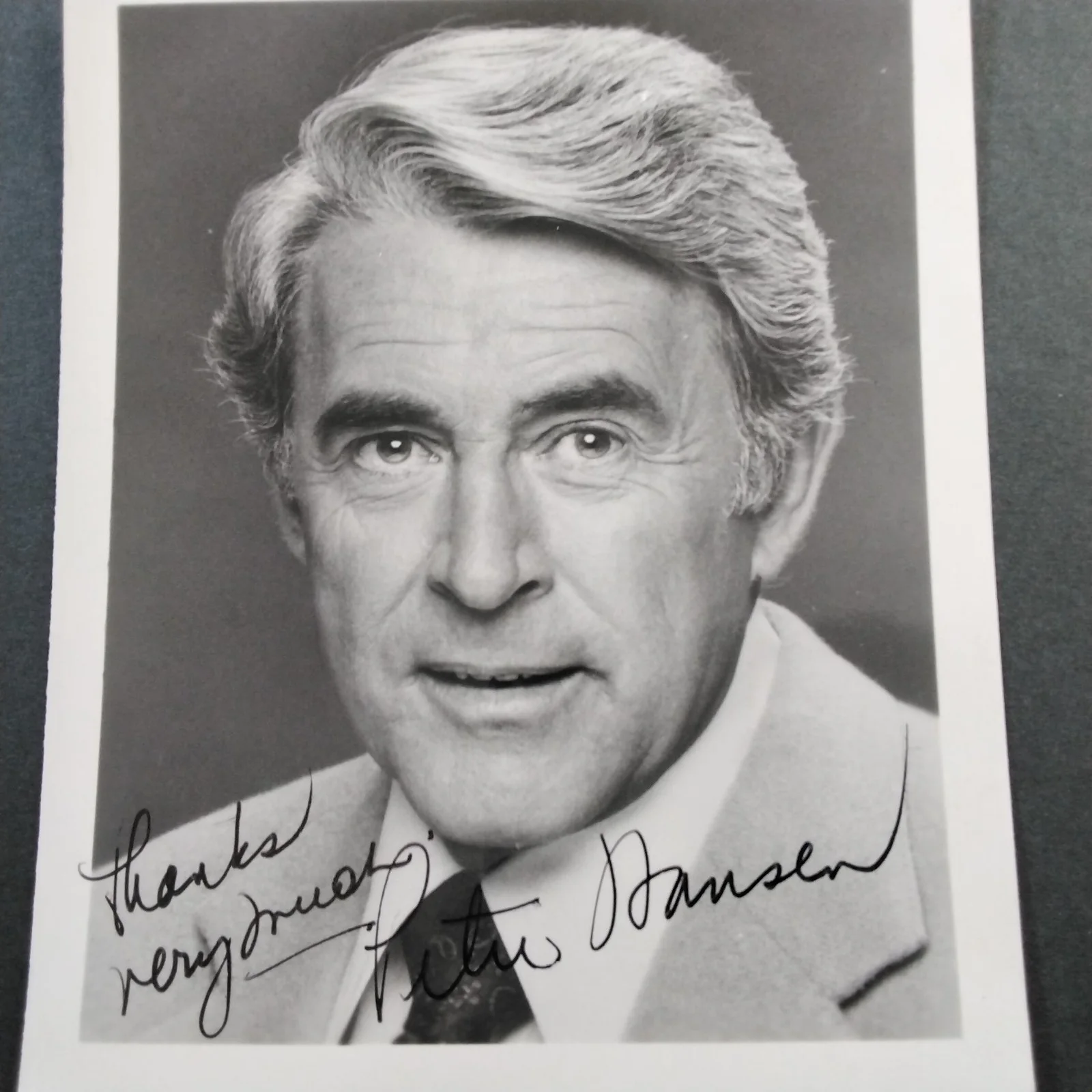 Peter Hansen SIGNED Photo Movie TV Actor When Worlds Collide General Hospital, изображение 2