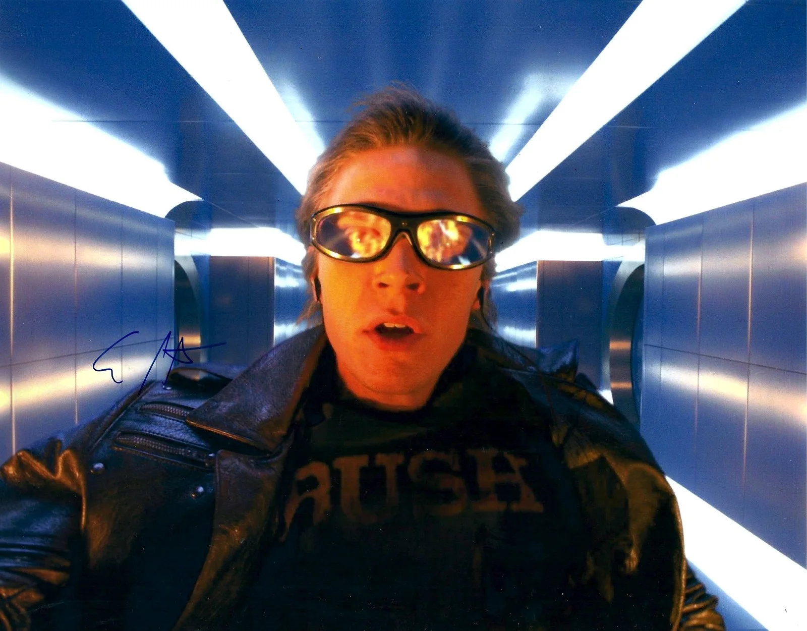 Evan Peters — Evan Peters signed X-Men Apocalypse 8x10 photo. Ip. Jeffrey Dahmer Monster, AHS