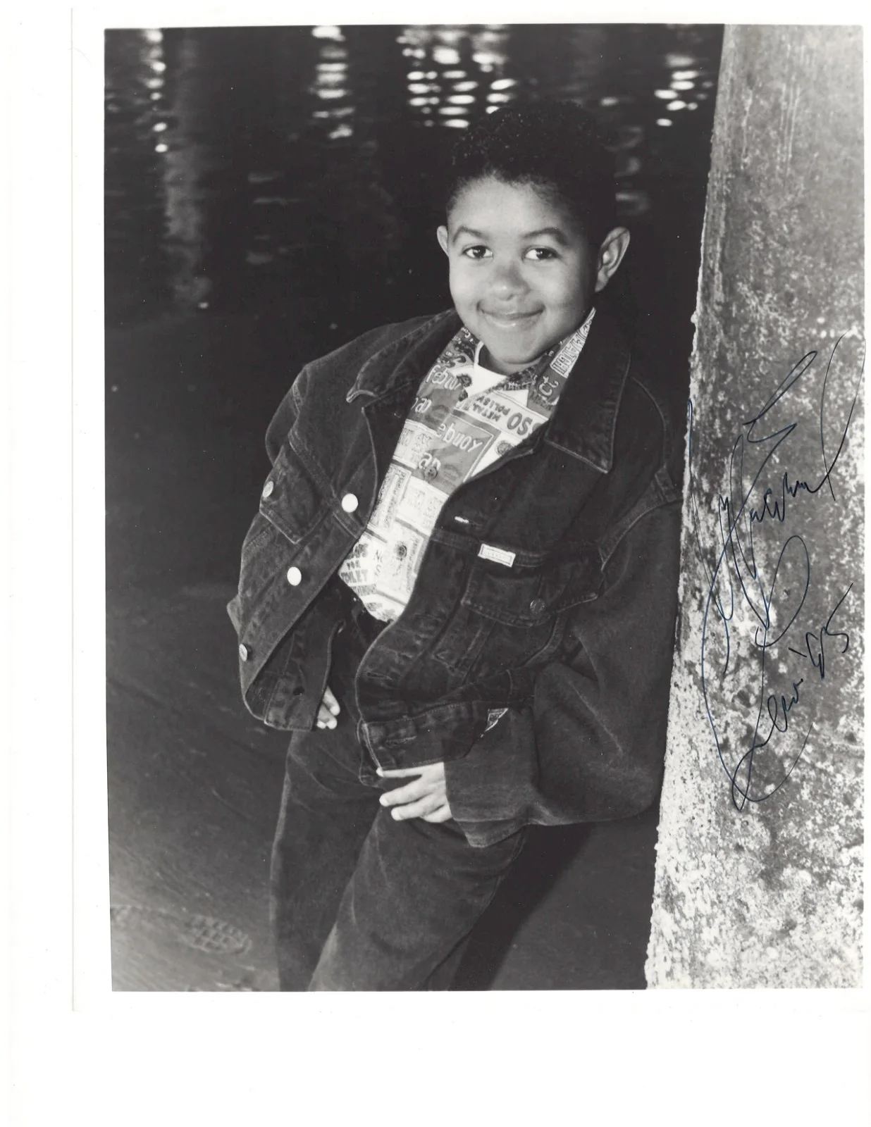 Emmanuel Lewis — Emmanuel Lewis Signed 8x10 B/W Promo Photo Webster