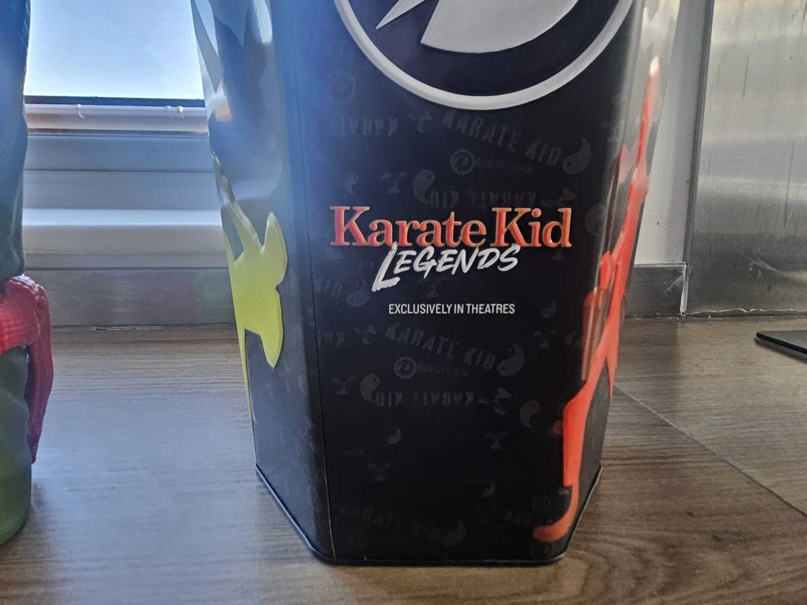 UK Rare- Karate Kid Legends Cinema Popcorn Bucket Tin & Drinks Cup - Odeon New, image 5