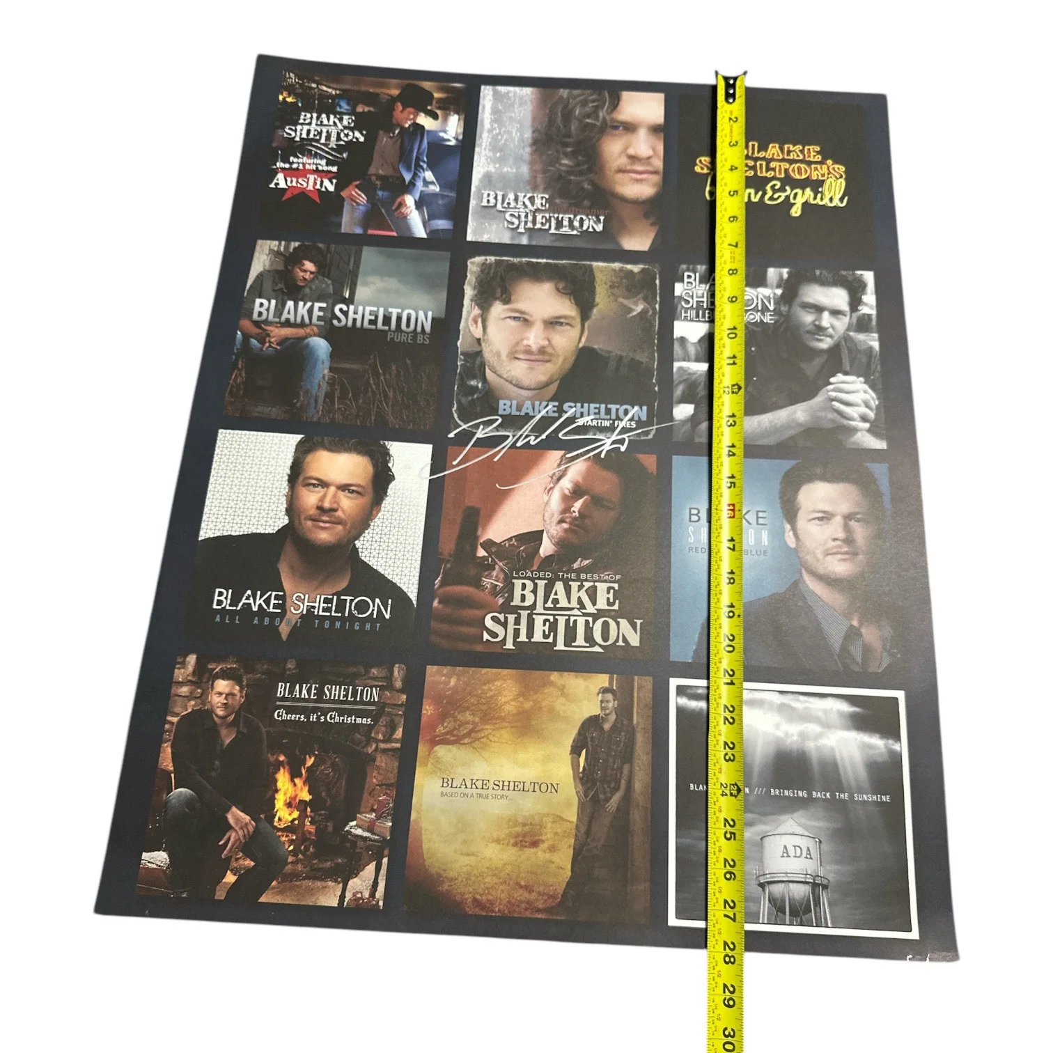 Blake Shelton Signed Autograph 22x28” 2015 HUGE Album Cover Poster! 1 out of 20!, изображение 5