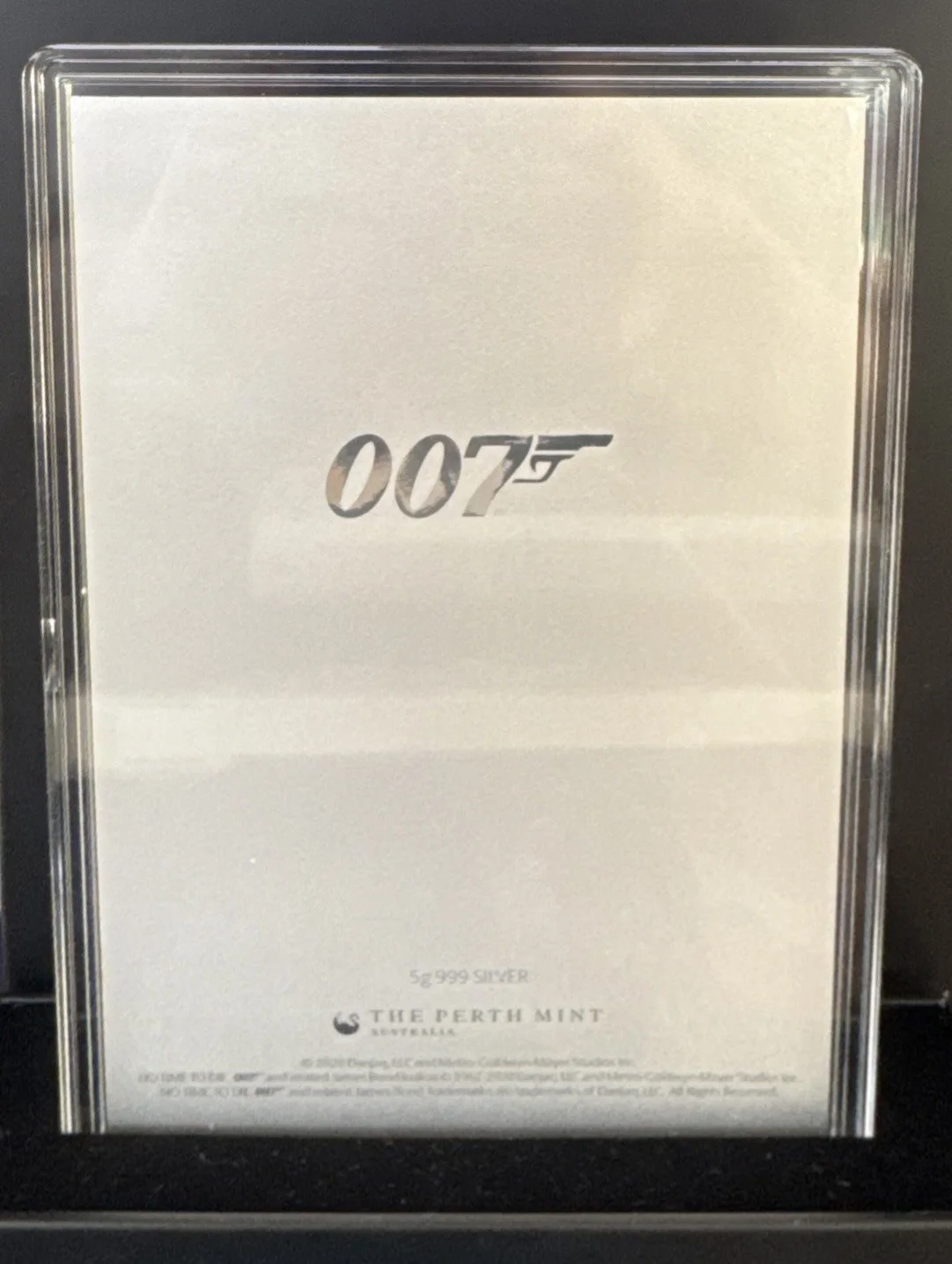 2020 No Time To Die 007 James Bond 5g Silver Foil Collectible Movie Poster, изображение 2