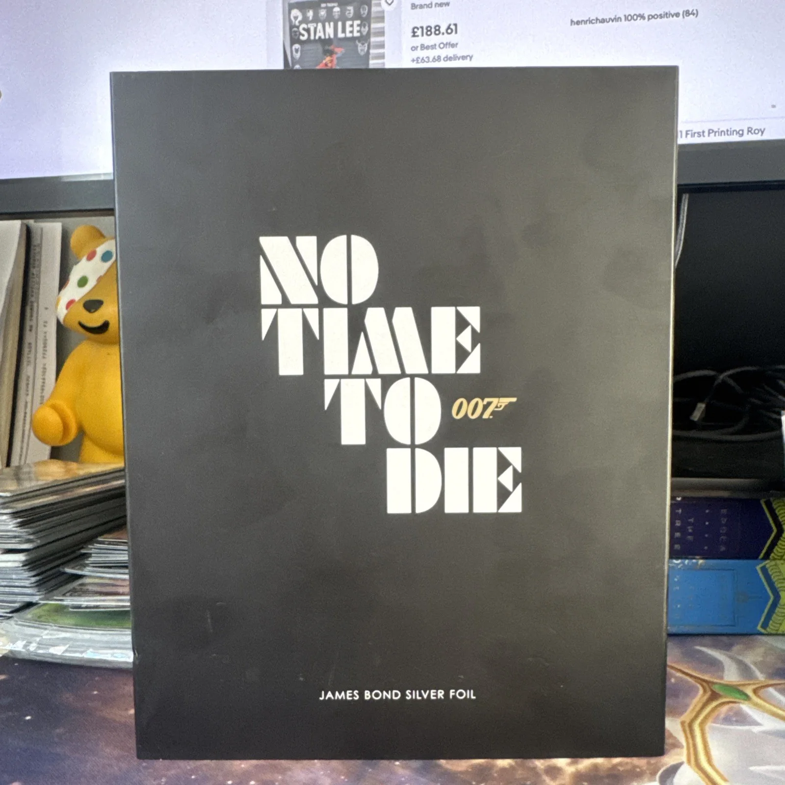 2020 No Time To Die 007 James Bond 5g Silver Foil Collectible Movie Poster, изображение 3
