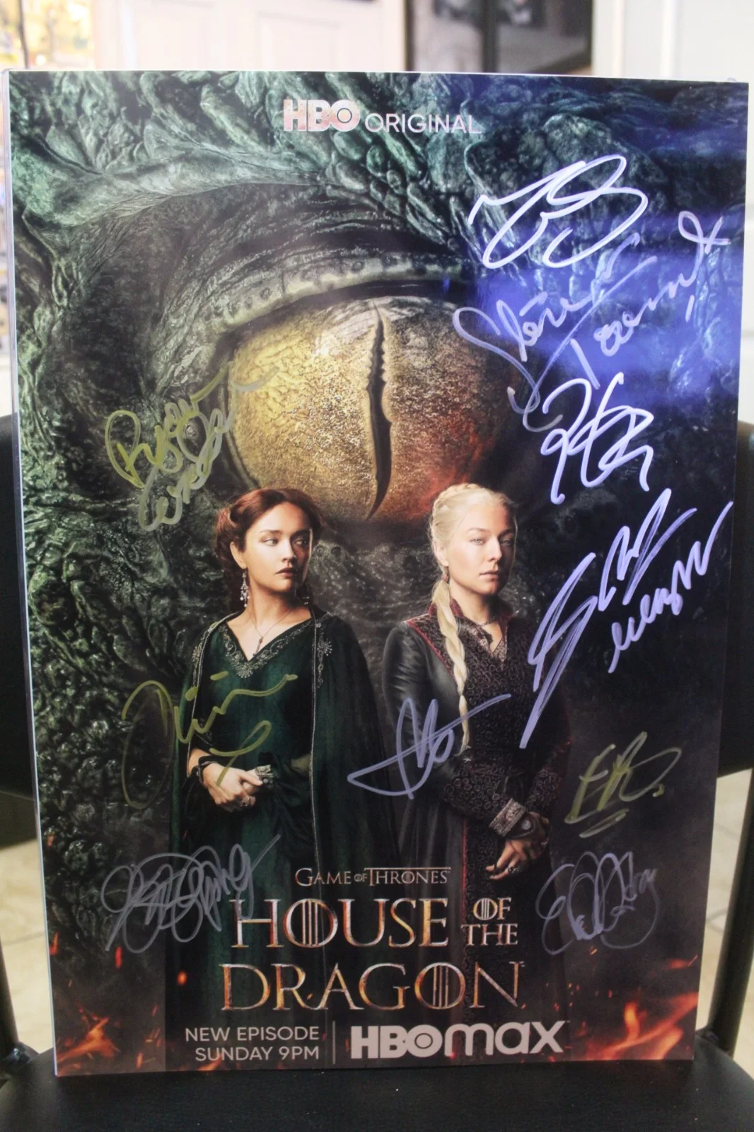 Olivia Cooke Steve Toussaint Matt Smith Ryan Condal Milly Alcock — Signed Limited Poster - Game Of Thrones - House of the Dragon + COA, изображение 2