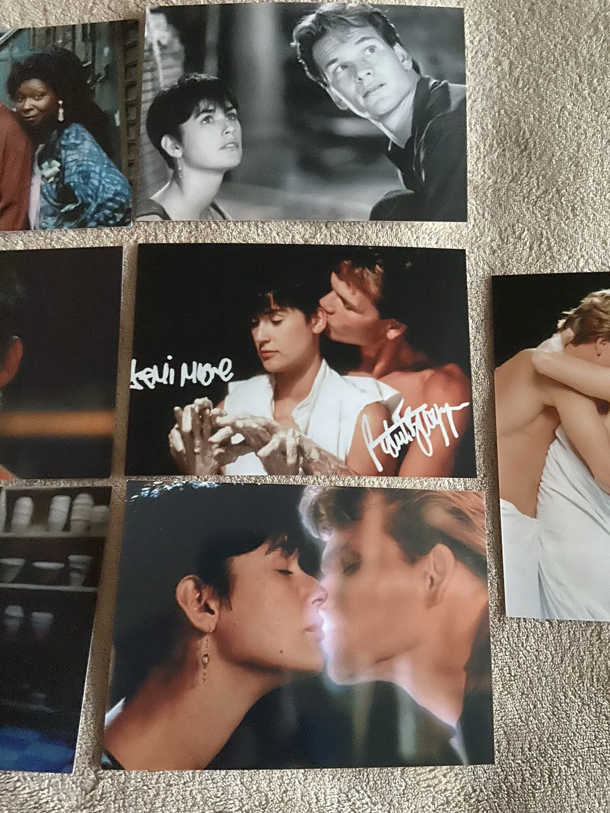 DEMI MOORE & PATRICK SWAYZE (GHOST) PRESIGNED & UNSIGNED PHOTOS X 7, image 3