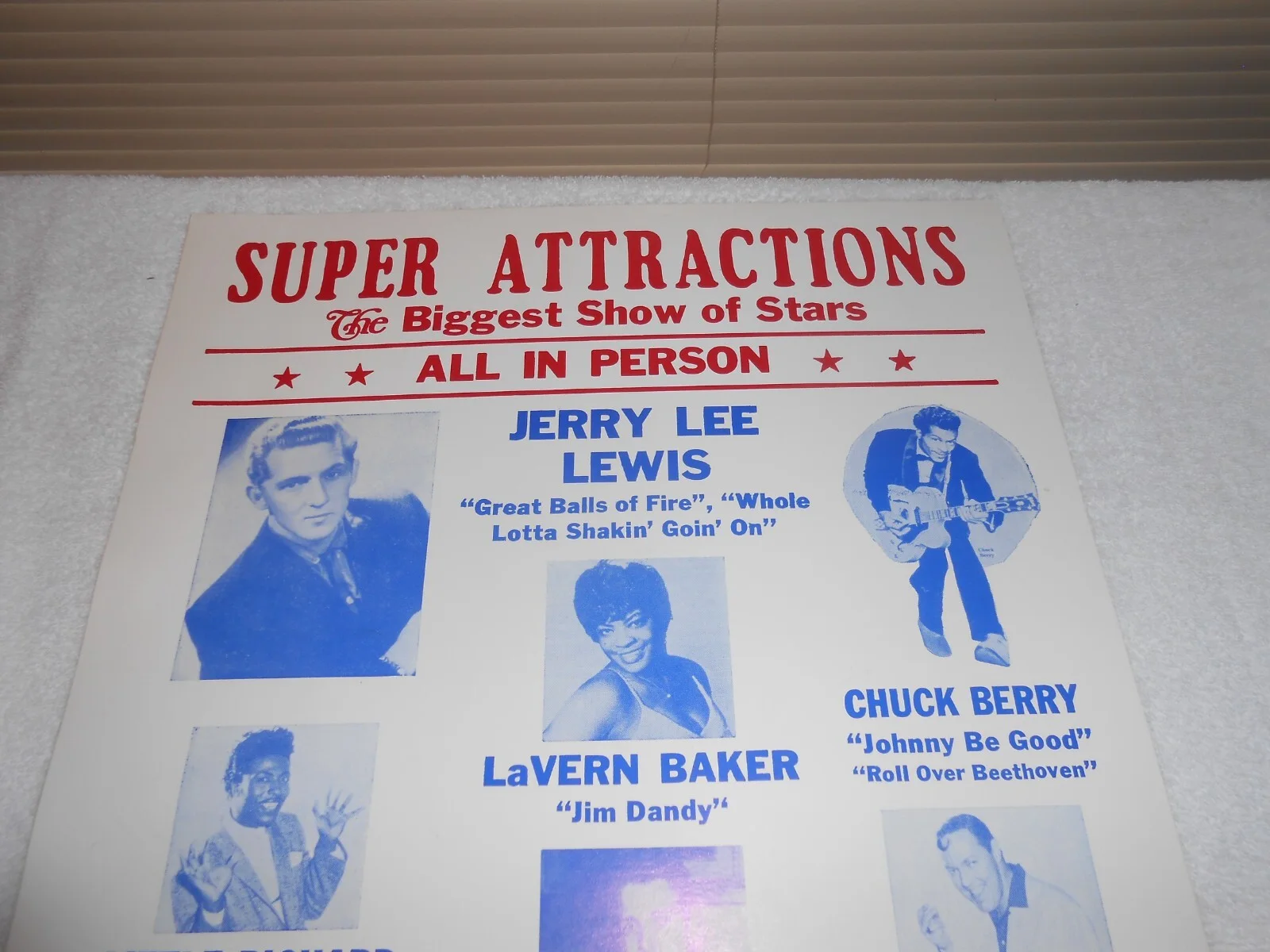 1957 ROCK & ROLL SUPER ATTRACTIONS CONCERT POSTER - REPRINT, image 2