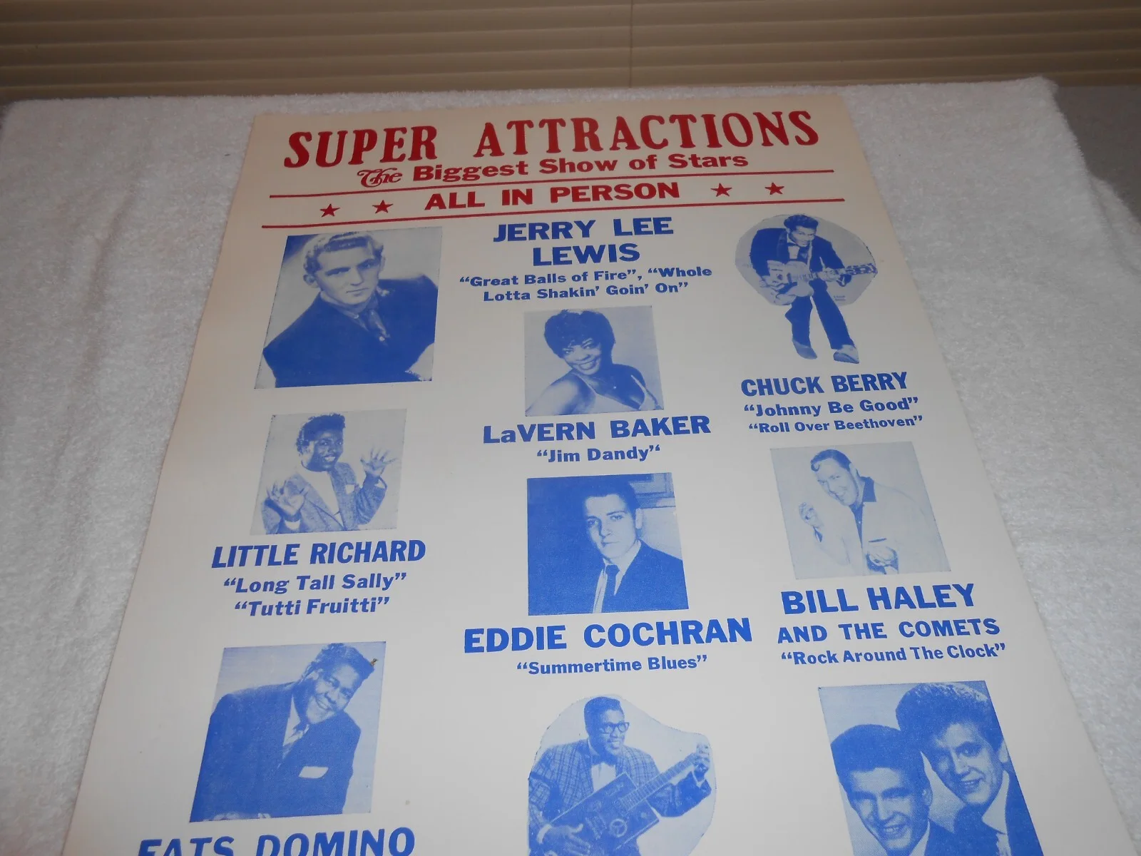 1957 ROCK & ROLL SUPER ATTRACTIONS CONCERT POSTER - REPRINT, image 3