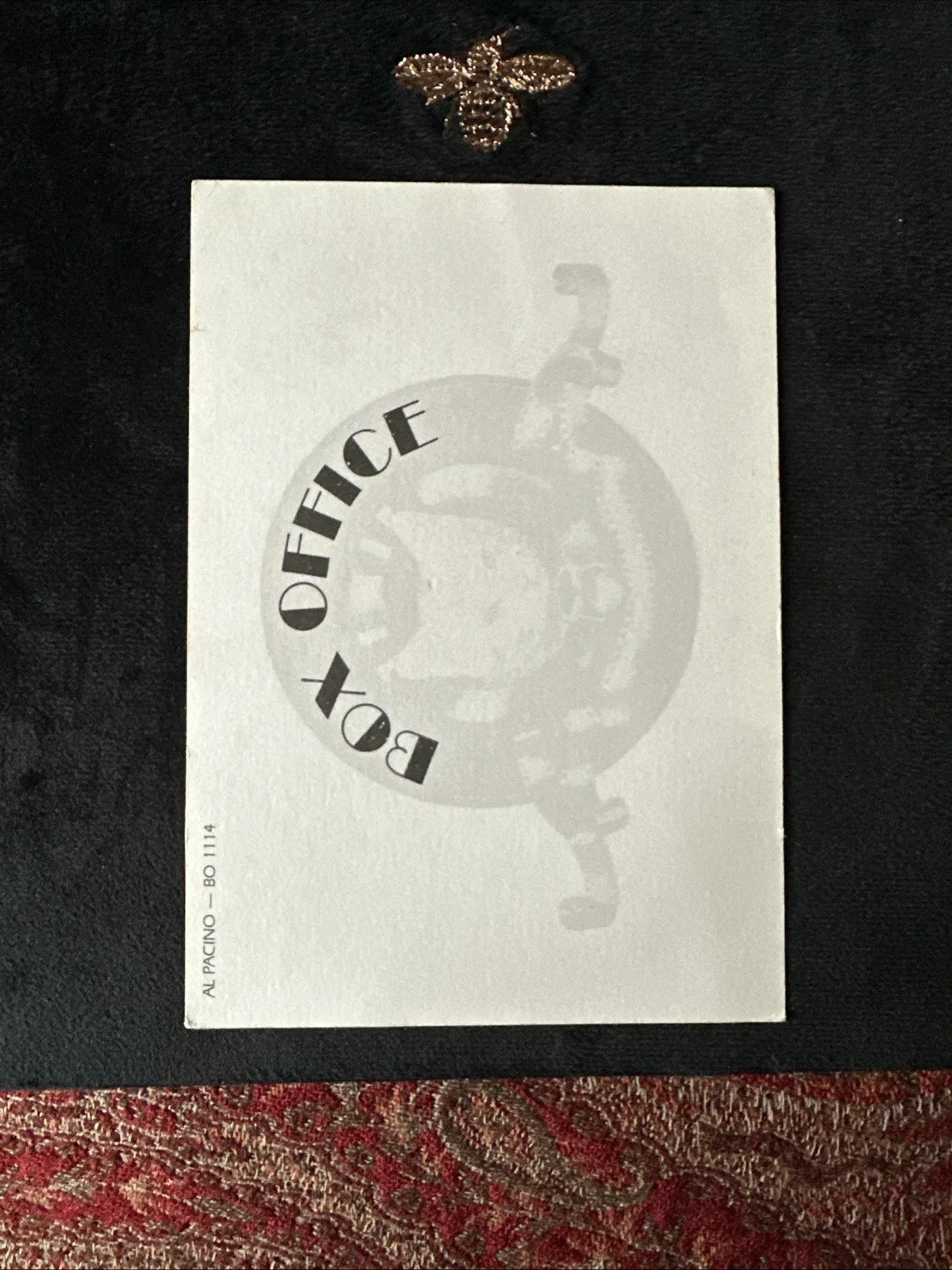 Vintage Scar Face AL PACINO Box Office OFFICIAL Postcard, изображение 2
