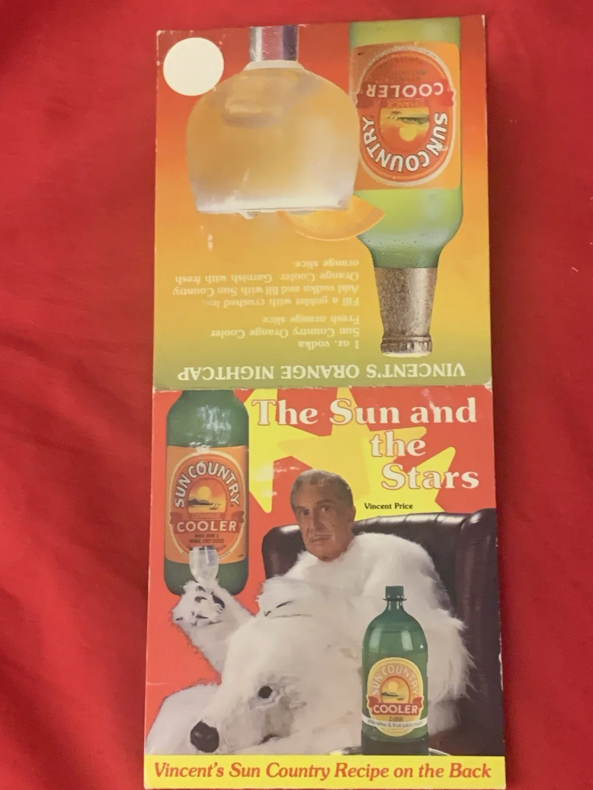 Vincent Price Estate Sun Country Cooler Advertisement! In Polar Bear Suit! 18e, изображение 2