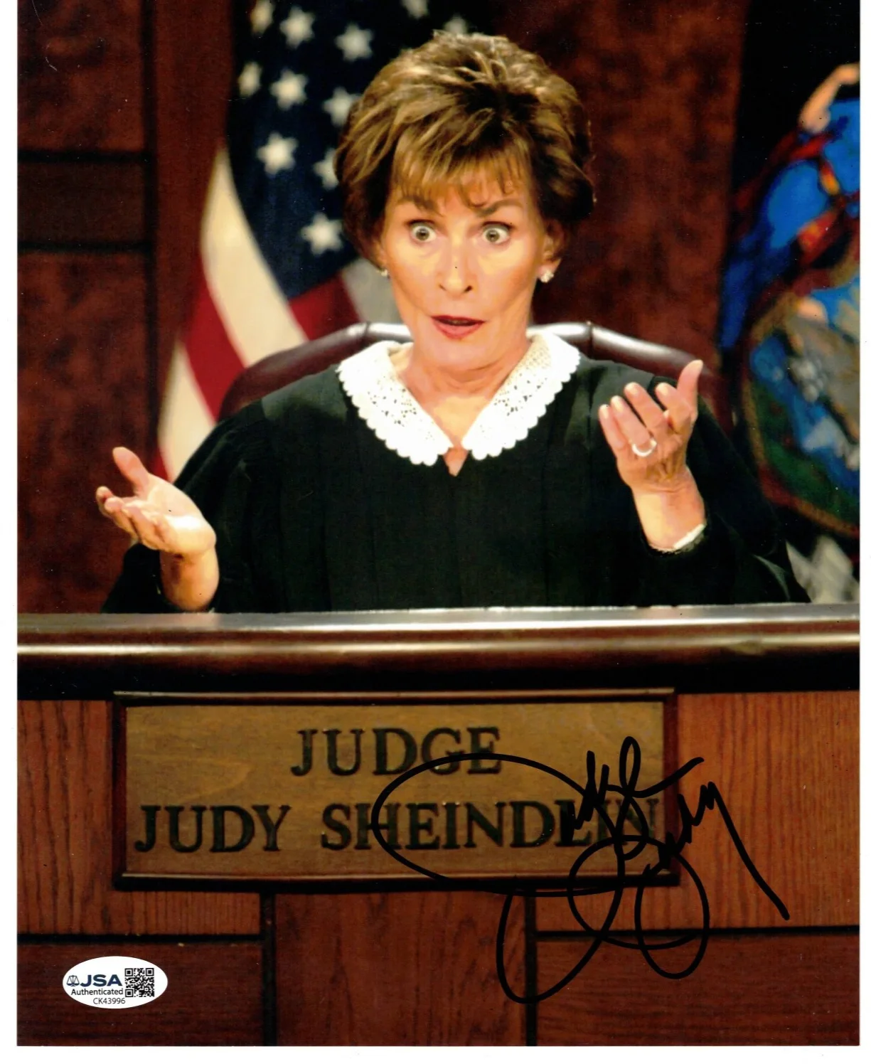 Judge Judy Sheindlin Signed 8x10 Photo Autograph, TV Courtroom, JSA COA, изображение 2