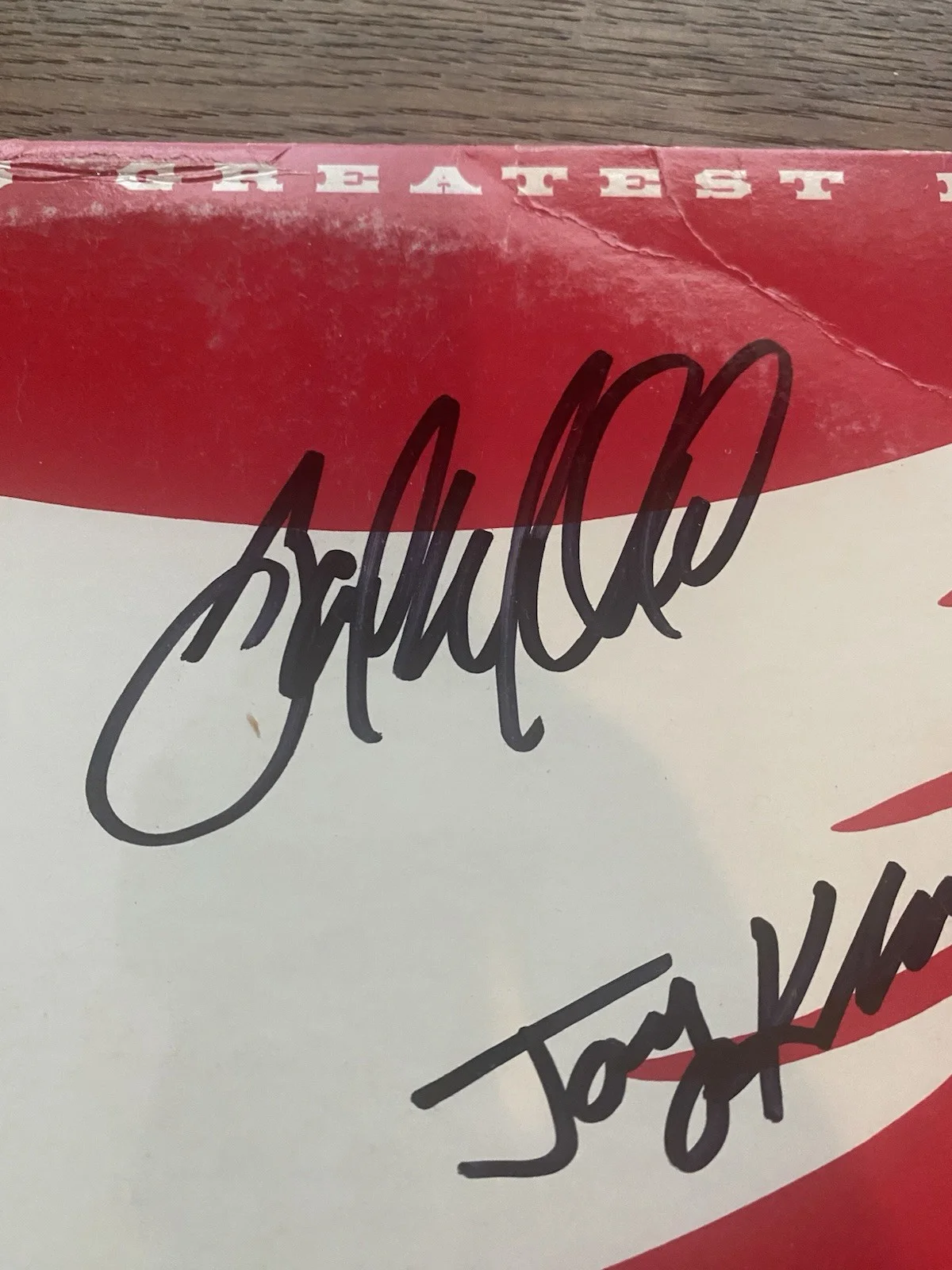 AEROSMITH X5 STEVEN TYLER JOE BRAD TOM JOEY SIGNED Vinyl GREATEST HITS RARE, image 5