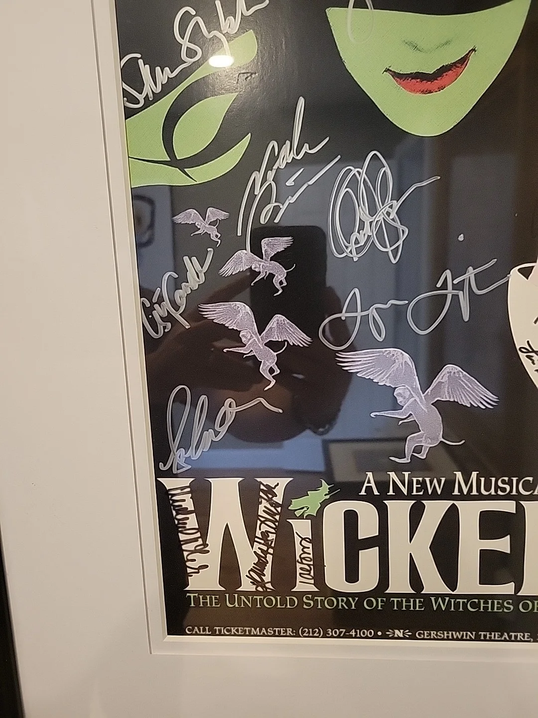 Cast — WICKED Cast Signed Authentic Broadway Poster Rare Hung In NYC, image 3