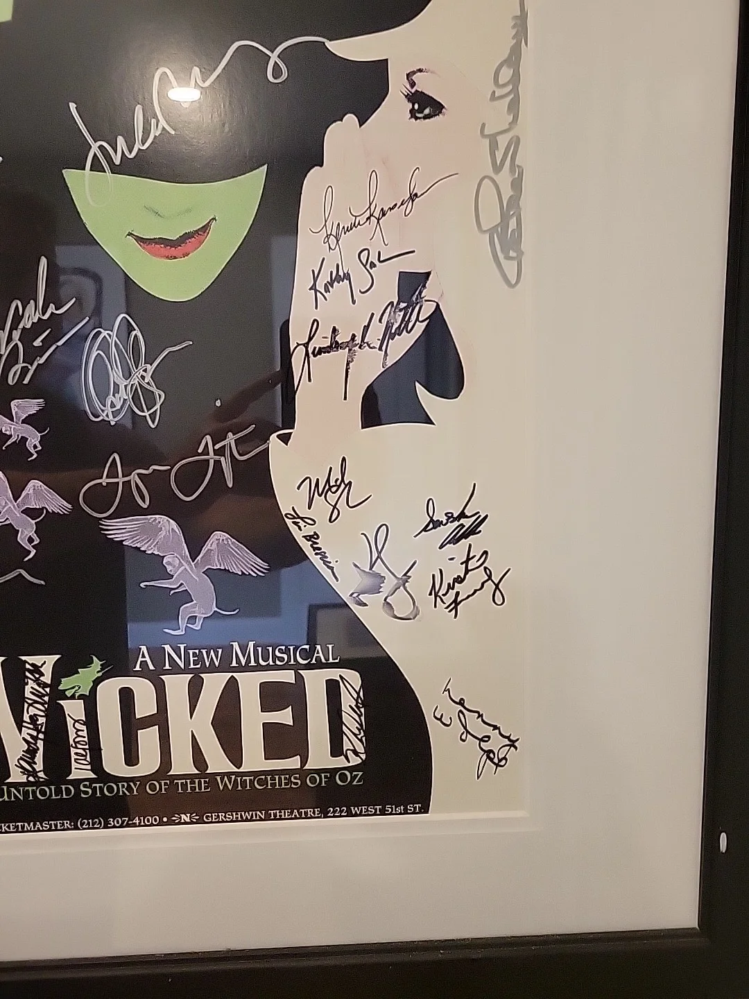 Cast — WICKED Cast Signed Authentic Broadway Poster Rare Hung In NYC, image 4