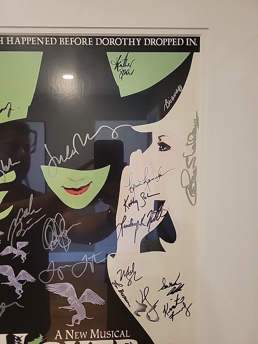 Cast — WICKED Cast Signed Authentic Broadway Poster Rare Hung In NYC, image 5