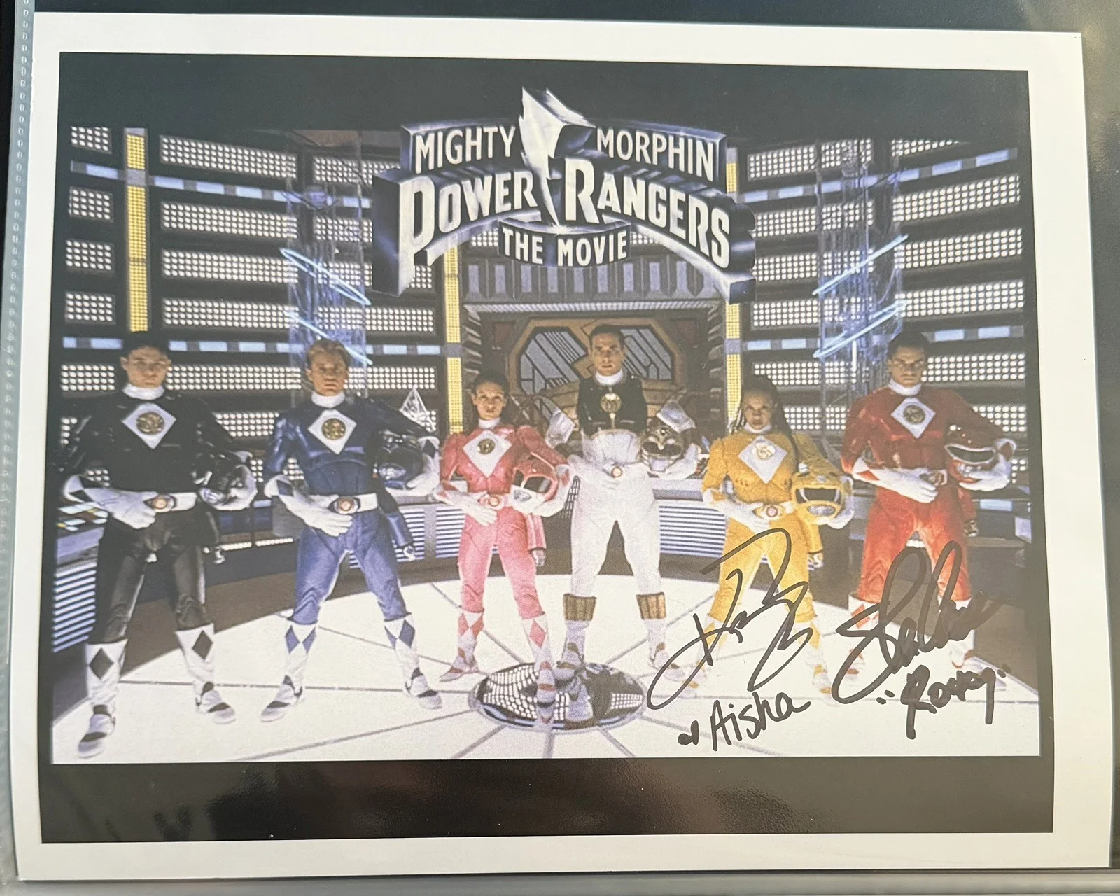 JASON FAUNT — Power Rangers MMPR the movie Steve Cardenas and Karan Ashley Signed Photo