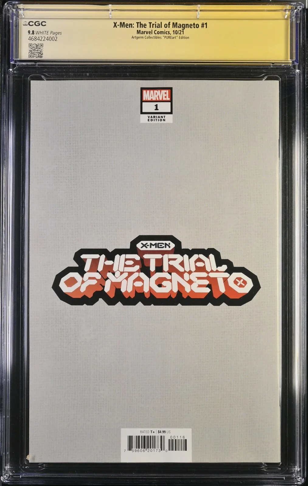 X-men: The Trial Of Magneto #1 Artgerm CGC 9.8 SS Virgin Signed Elizabeth Olsen, изображение 2