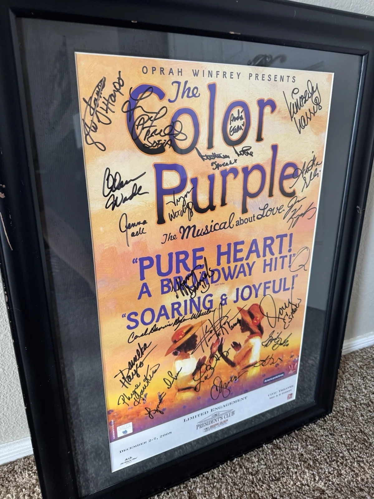 Broadway Show Poster "The Color Purple". Signed, image 2