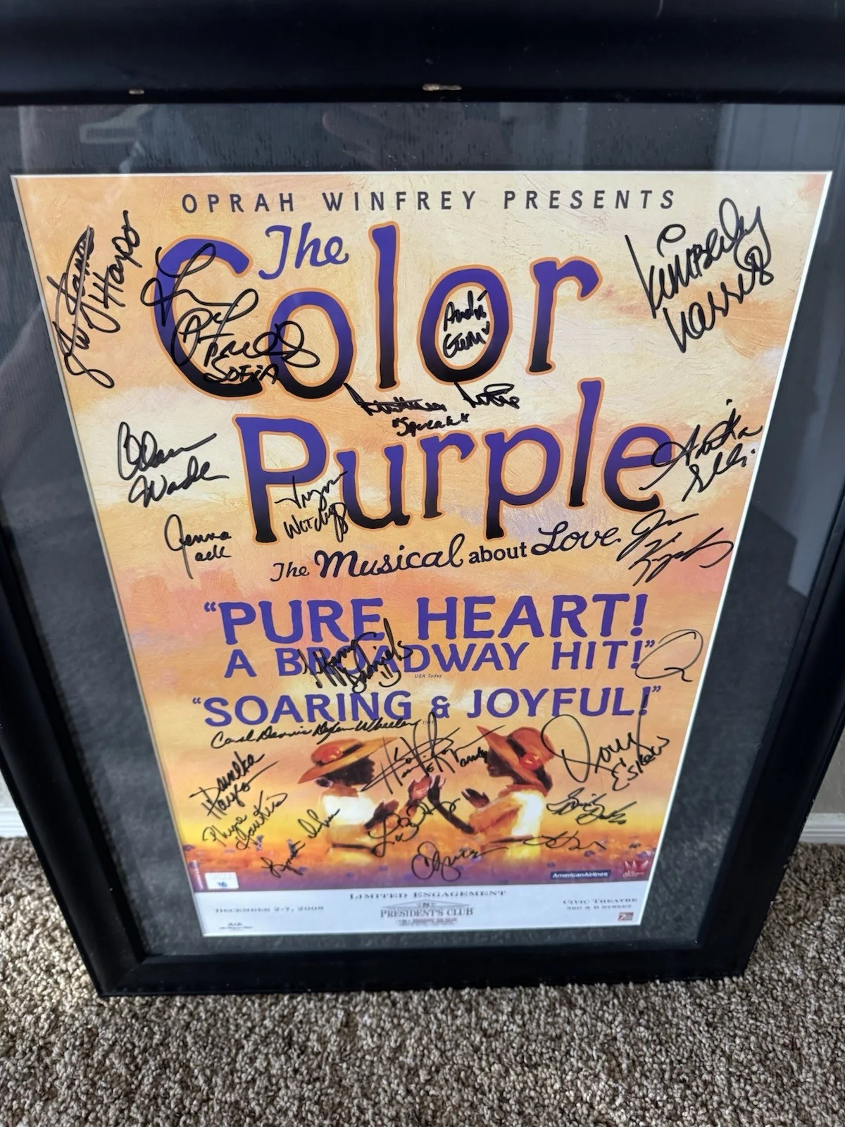 Broadway Show Poster "The Color Purple". Signed, image 3
