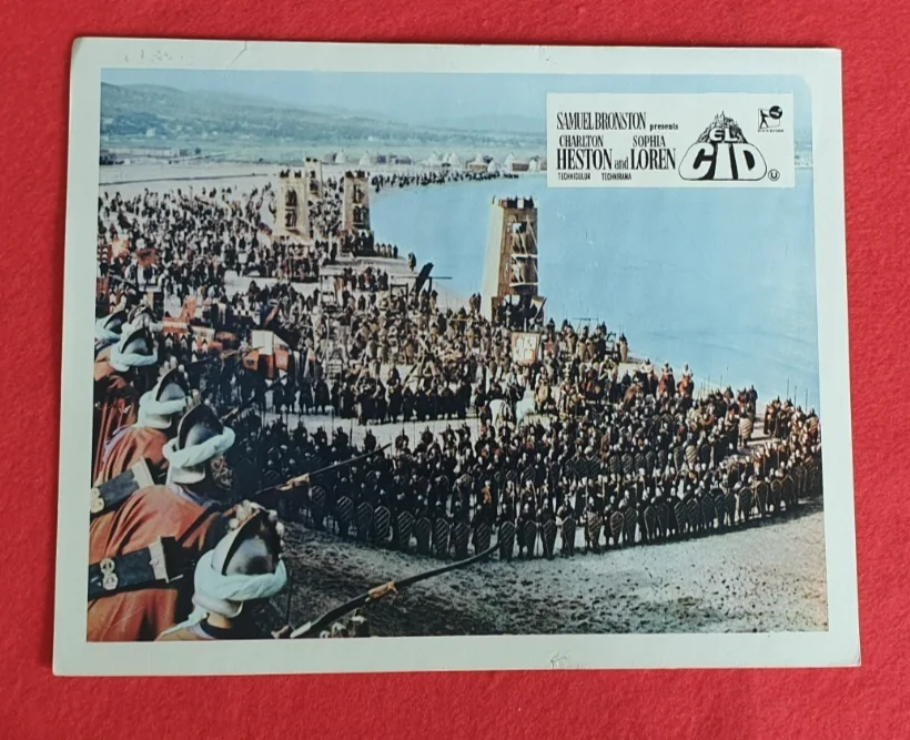 Original British FOH Still Set of 5 El Cid 1961 10x8 Colour Charlton Heston, изображение 3