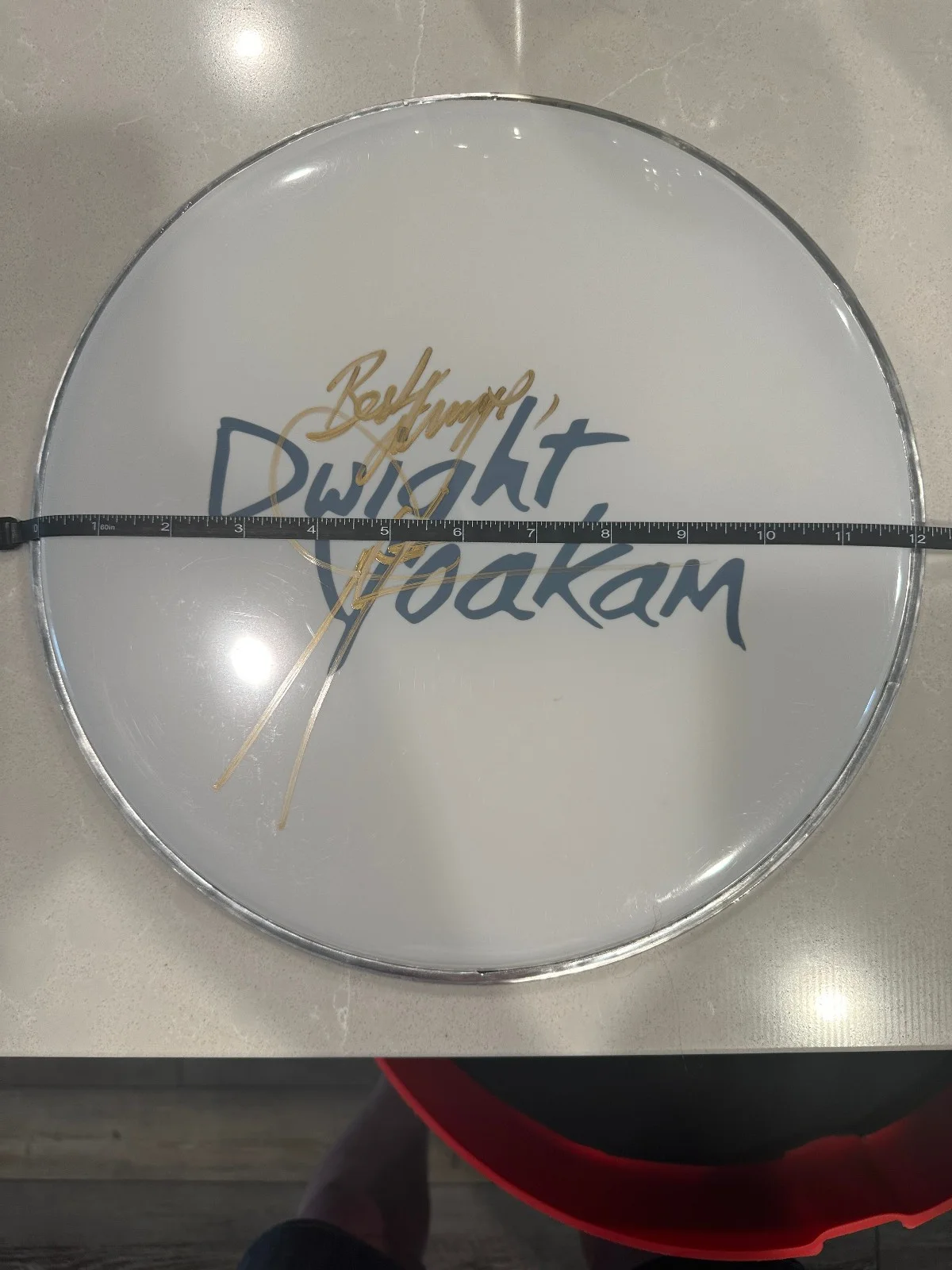 Dwight Yoakam Autographed 10" Drum Head, image 2