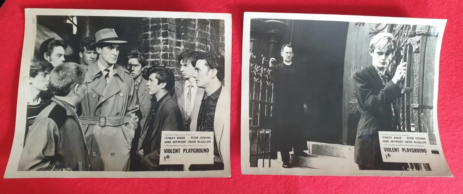 Original British FOH Still Set of 6 Violent Playground 1958 Stanley Baker 10x8, изображение 3