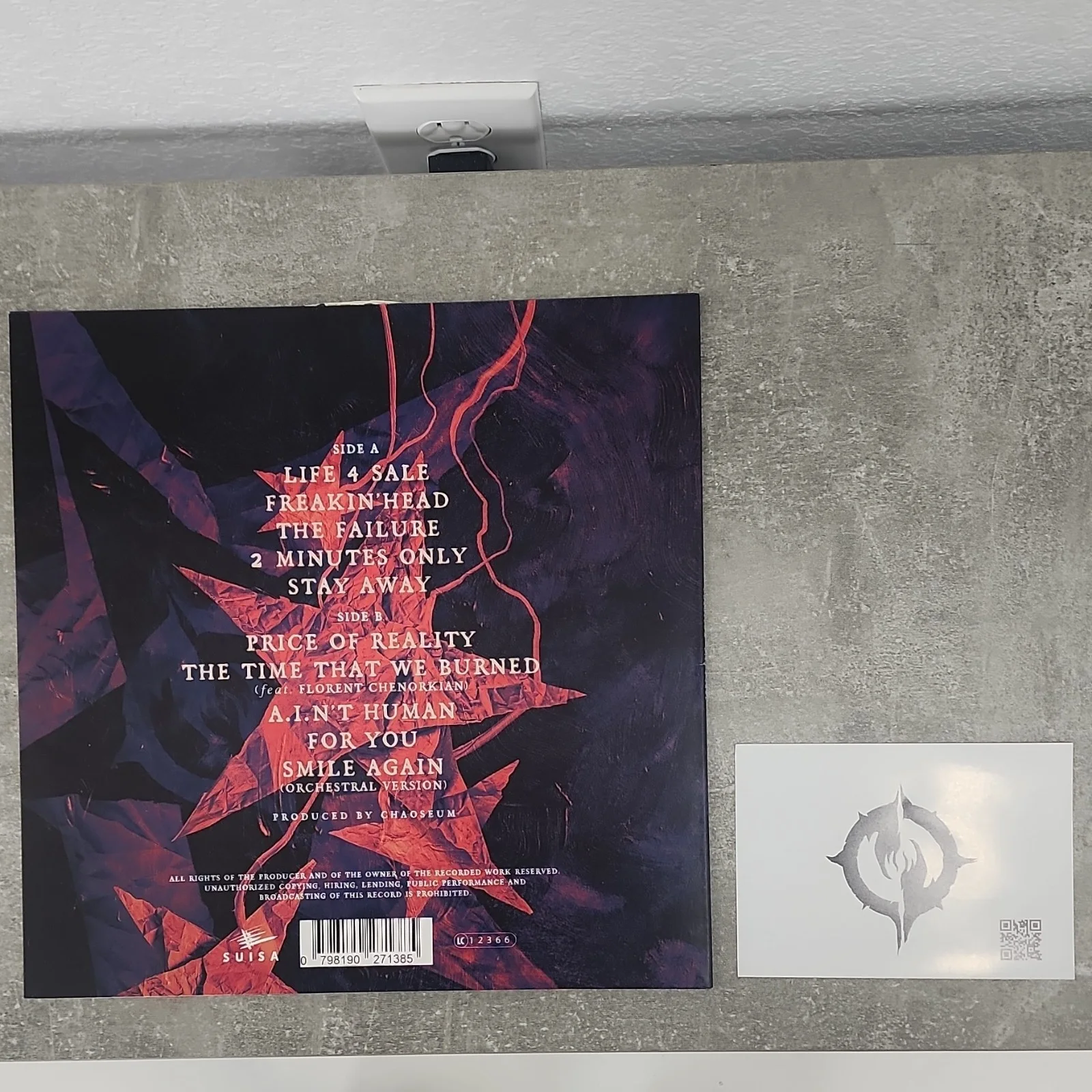 Chaoseum Life 4 Sale Original Autographed Record Signed by Band Members, image 2