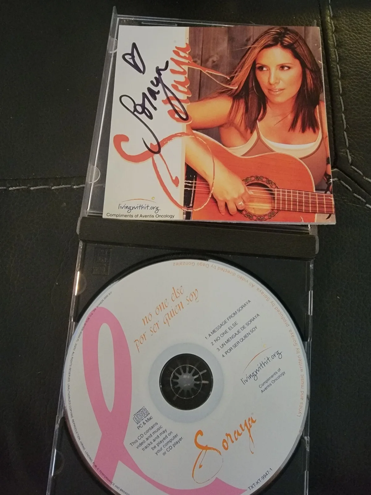 RARE Soraya Autograph Breast Cancer CD, image 3