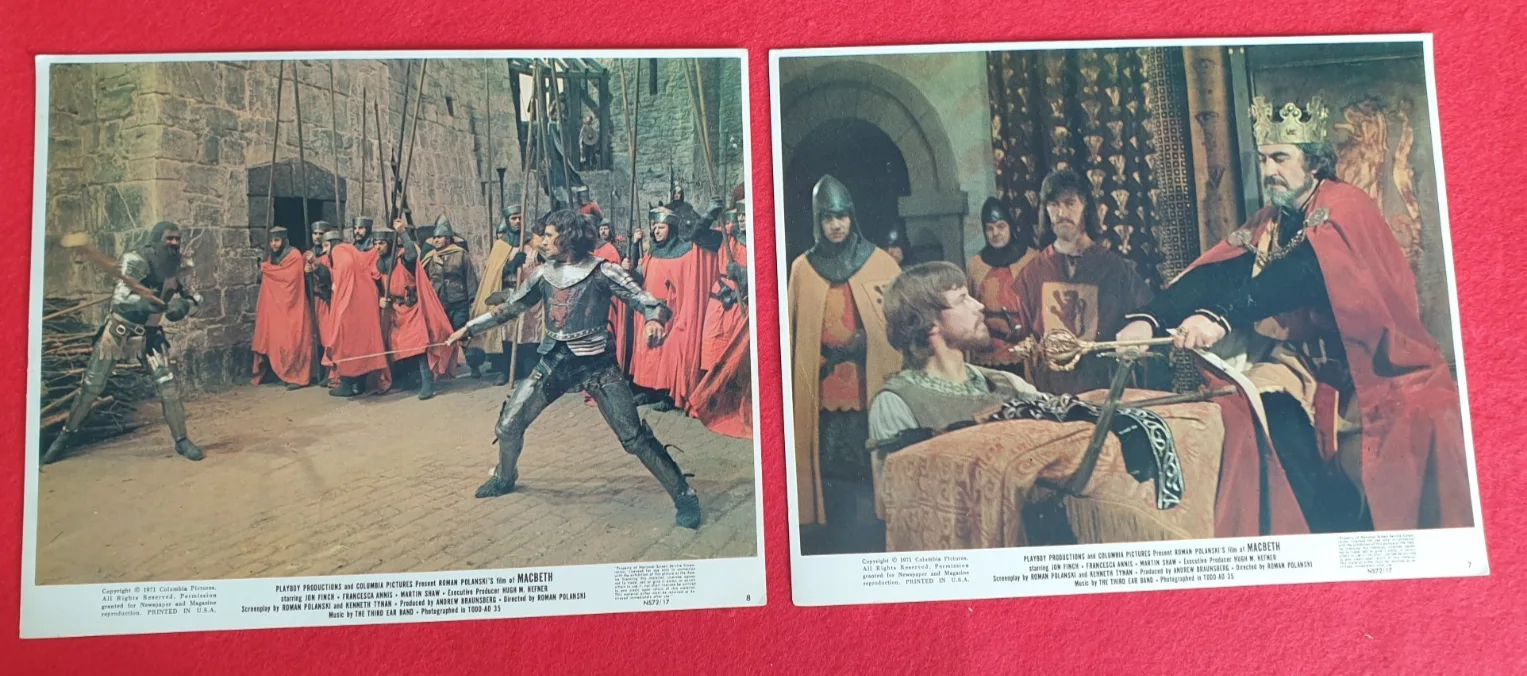 Original 1971 US MACBETH Press Still Set x11 Numbered Colour 10" by 8", image 5