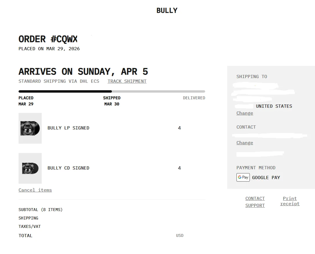 🎤 Ye Kanye West Bully Vinyl SIGNED Silver Pen Autograph LP Authentic, image 3