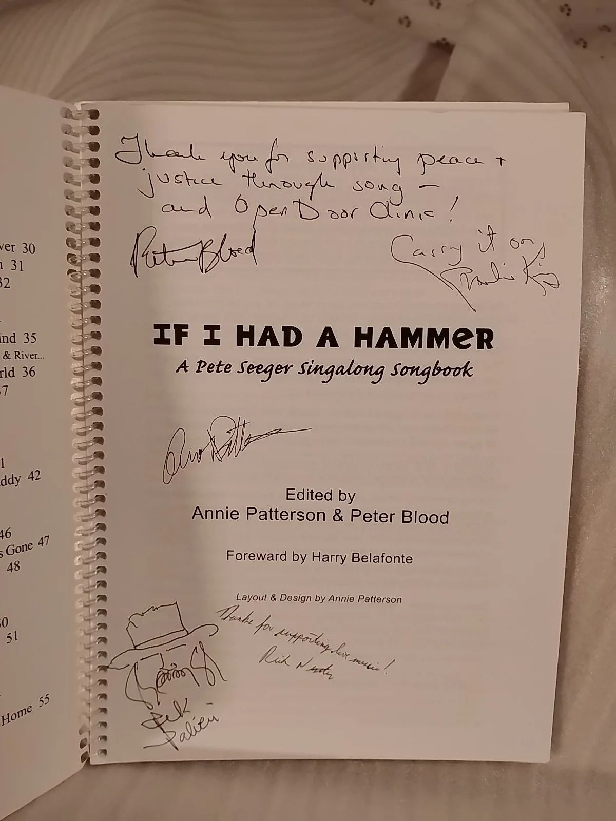 If I Had A Hammer Pete Seeger Singalong Songbook Multiple Signatures, image 2