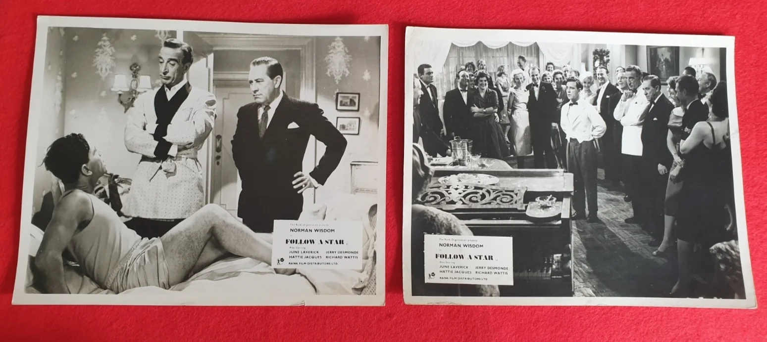 Original British FOH Still Set of 7 Follow a Star 1959 Norman Wisdom 10x8 B&W, изображение 4