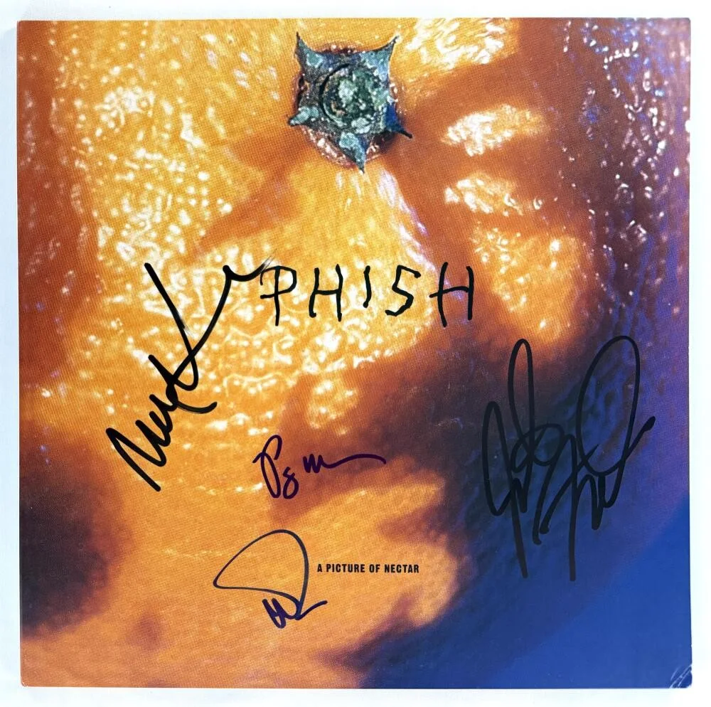 Trey Anastasio, Jon Fishman, Mike Gordon, Page McConnell — Phish Full Band Signed Autograph Nectar Album Record - Jon Fishman +3 w/ JSA COA