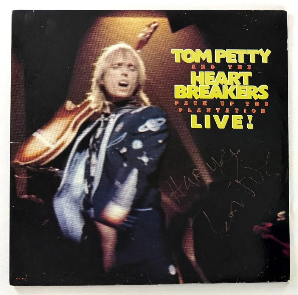 Mike Campbell, Stan Lynch, Tom Petty, Benmont Tench — Tom Petty and the Heartbreakers Signed Autograph Live Album Vinyl Record JSA COA