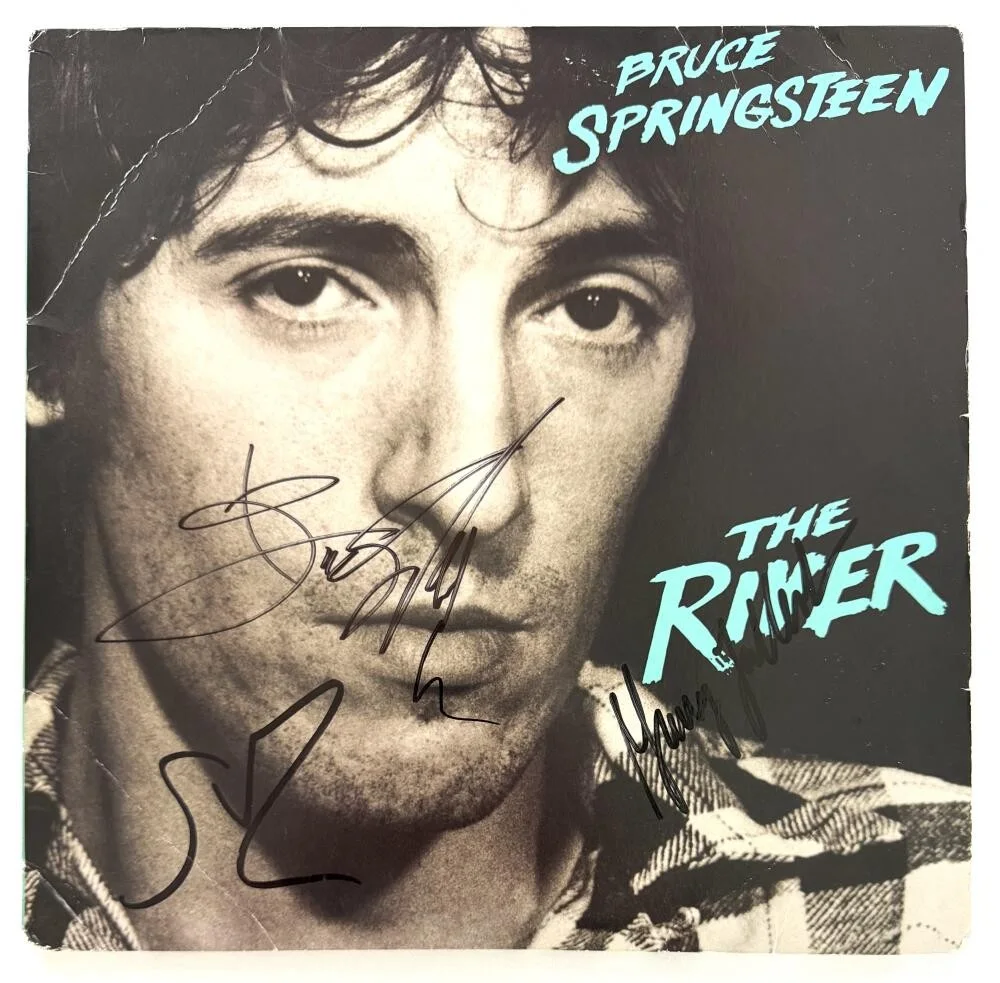 Bruce Springsteen, Garry Tallent, Steven Van Zandt — Bruce Springsteen & Steven Van Zandt +1 Signed Autograph Album Record w/ JSA COA