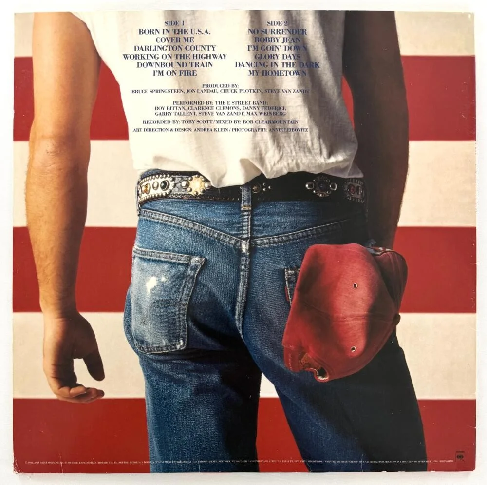 Bruce Springsteen — Bruce Springsteen Signed Autograph Born in the USA Album w/ Guitar Sketch JSA, изображение 2