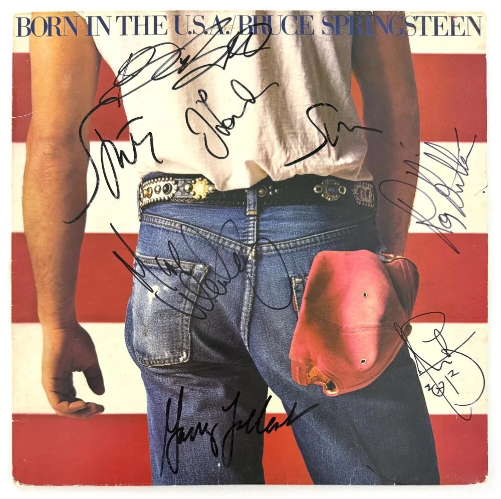 Roy Bittan, Jon Landau, Nils Lofgren, Bruce Springsteen, Garry Ta — Bruce Springsteen and the E Street Band Signed Autograph Album Record w/ JSA COA