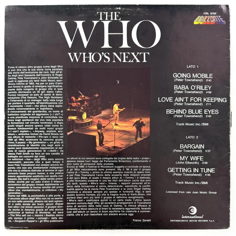 Roger Daltrey, Pete Townshend — Roger Daltrey & Pete Townshend Signed Autograph The Who 's Next Album Record JSA, изображение 2