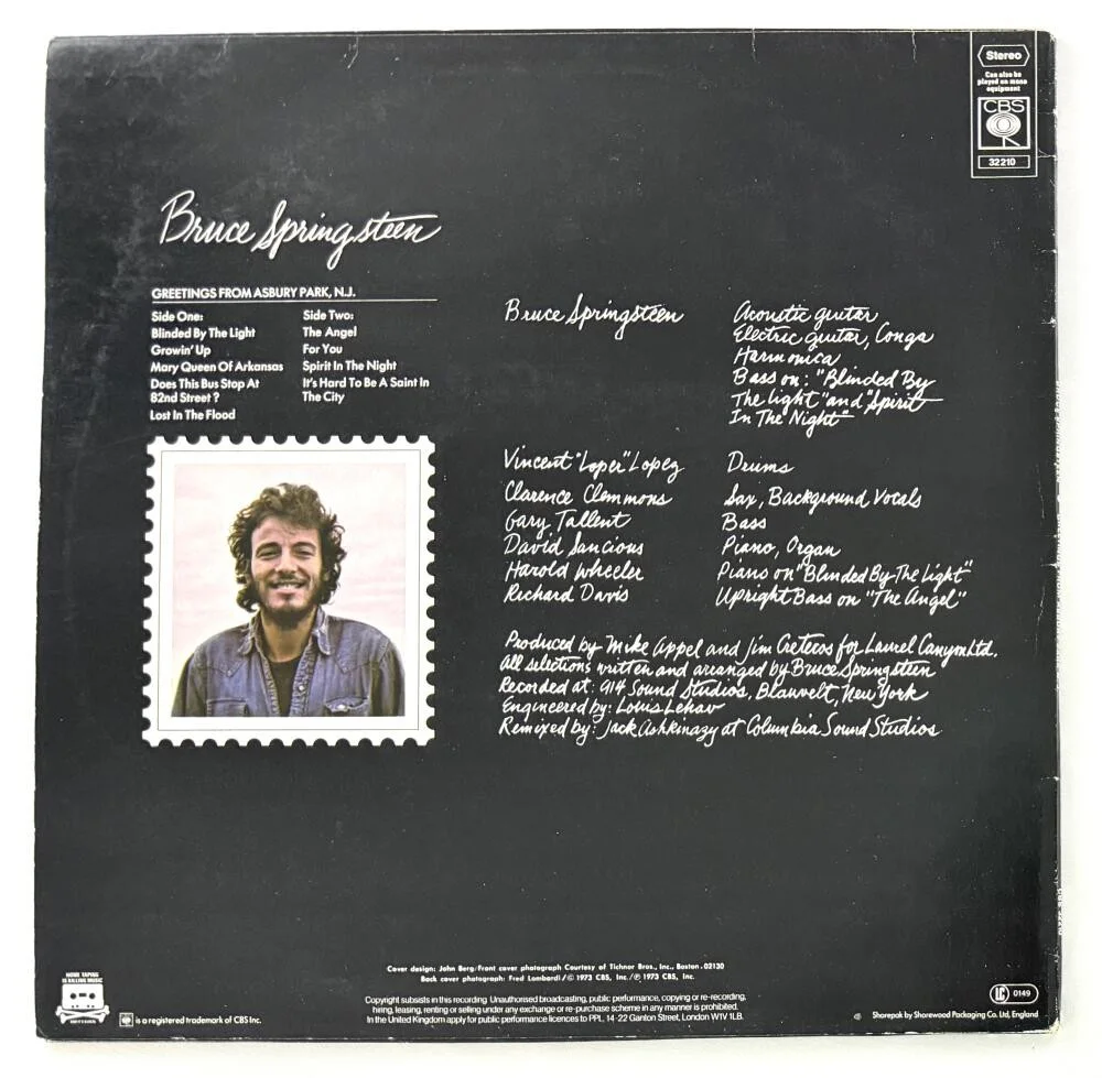 Bruce Springsteen — Bruce Springsteen Signed Autograph Album Vinyl Record LP - Asbury Park JSA COA, изображение 2