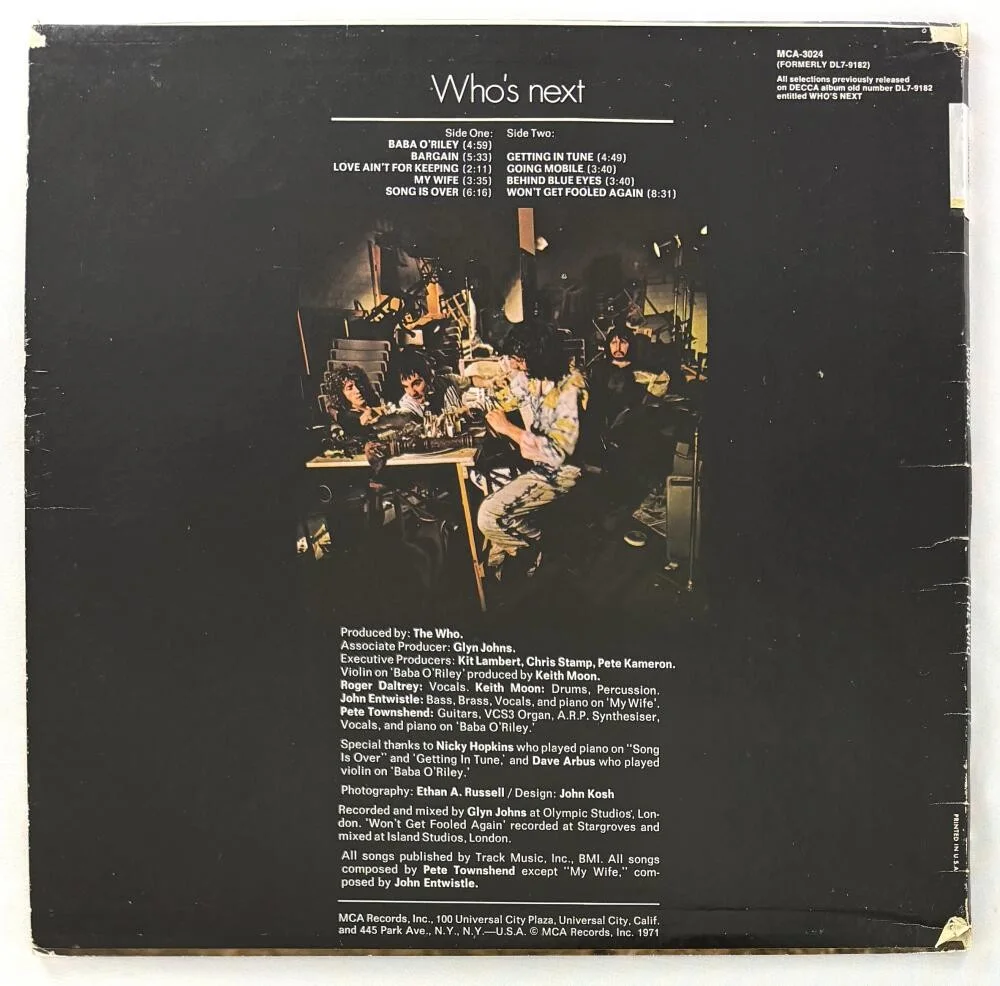 Roger Daltrey, John Entwistle, Pete Townshend — The Who Band Signed Autograph Album Record - Entwistle Daltrey Townshend JSA COA, image 2