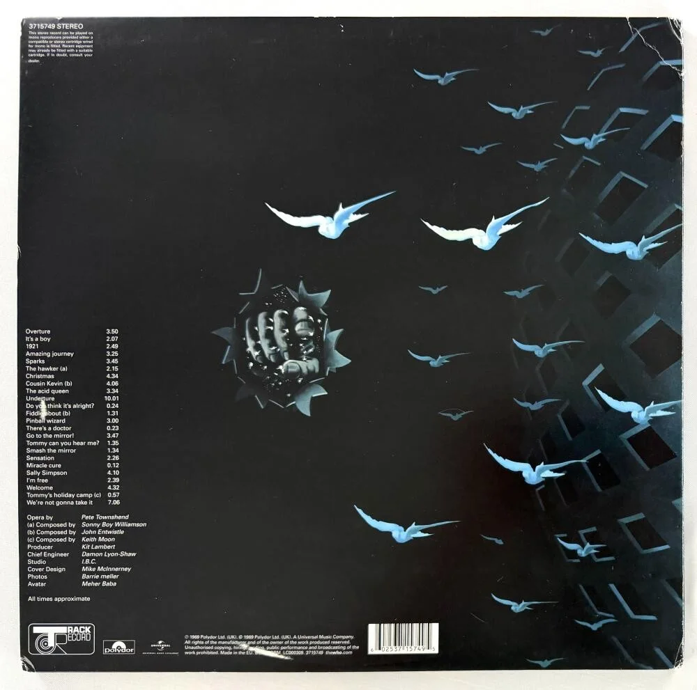 Roger Daltrey, Pete Townshend — Roger Daltrey & Pete Townshend Signed Autograph The Who Tommy Album Record JSA, image 2