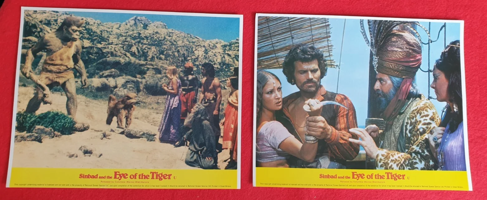 Original British FOH Still Full Set of 8 Sinbad and the Eye of the Tiger 1977, изображение 4