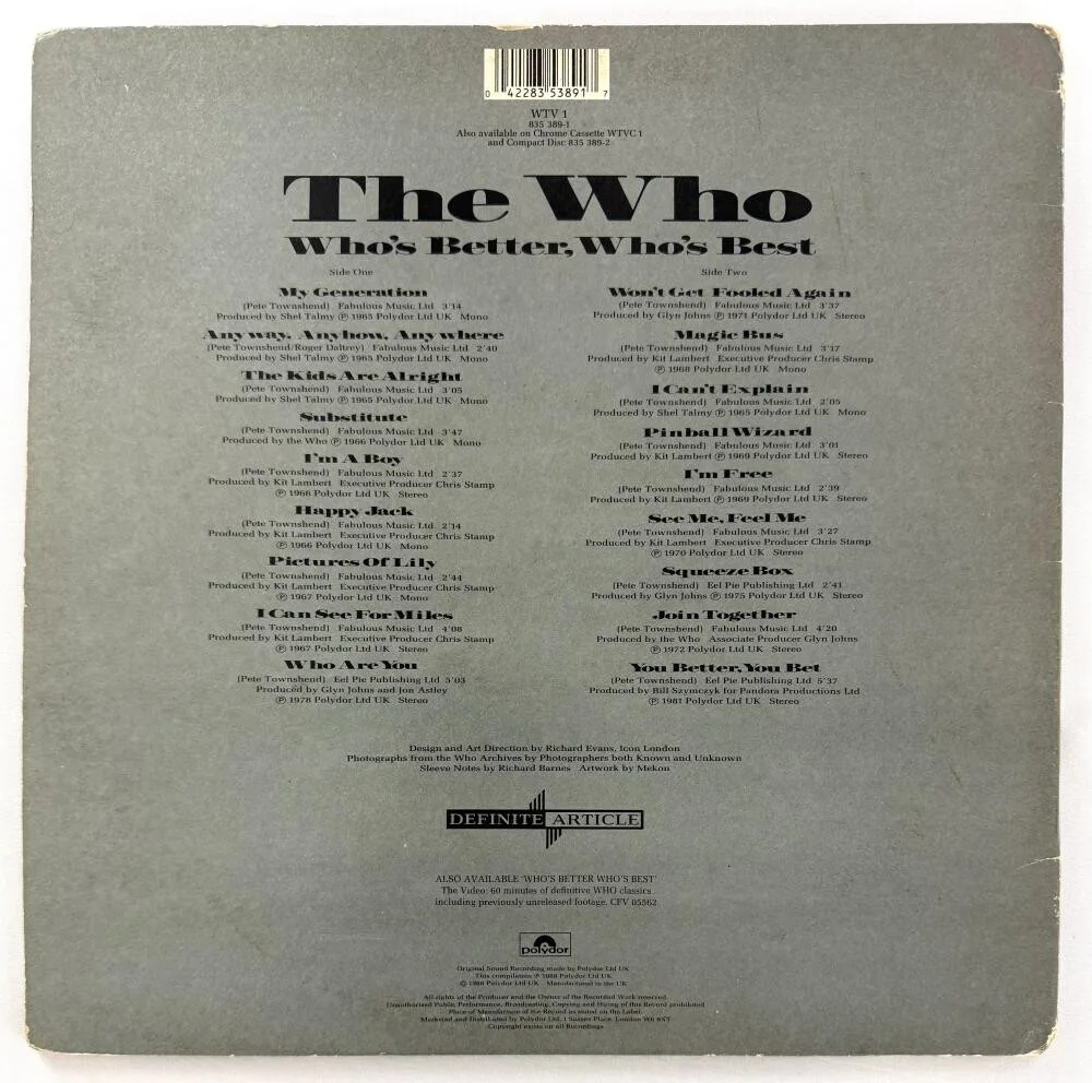 Roger Daltrey, Pete Townshend — Roger Daltrey & Pete Townshend Signed Autograph The Who Album Record - JSA COA, image 2