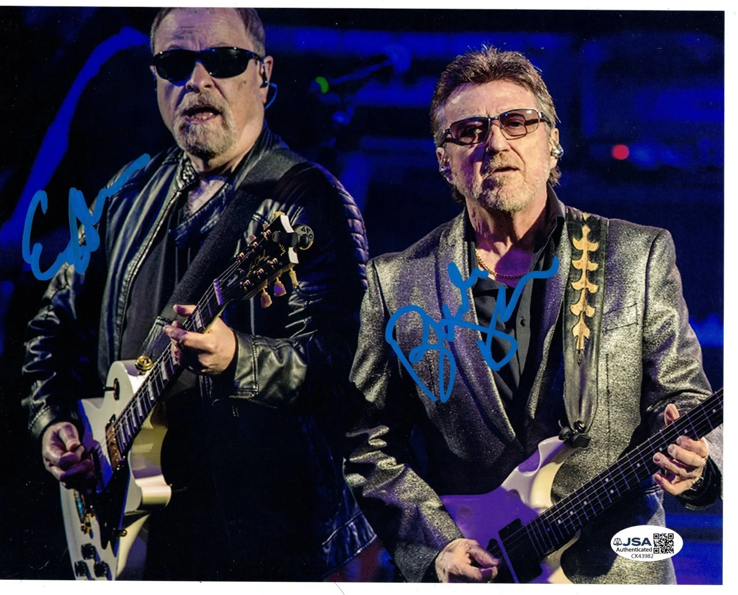 Buck Dharma & Eric Bloom Signed 8x10 Photo Autograph, Blue Oyster Cult, JSA COA, image 2