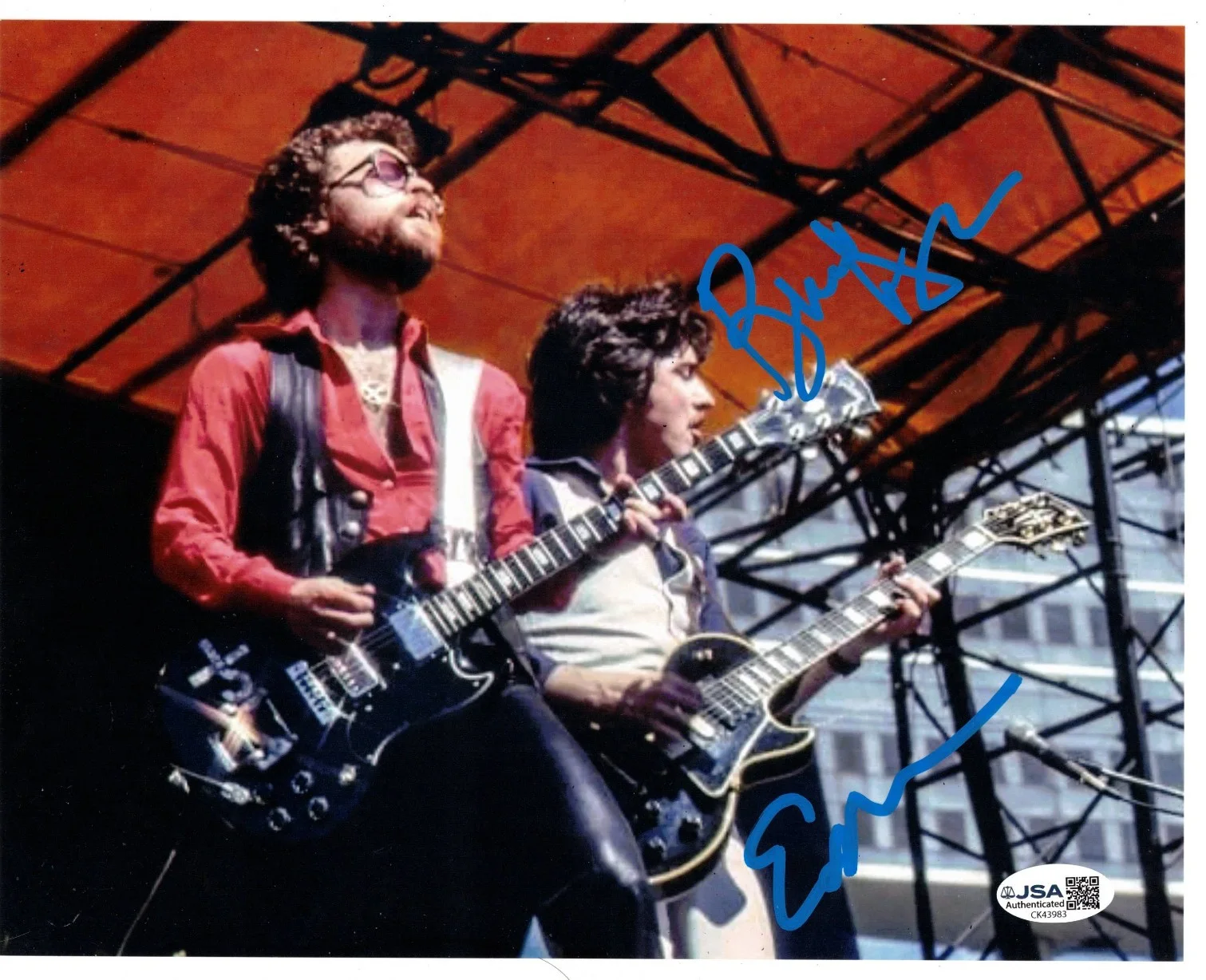 Buck Dharma & Eric Bloom Authentic Signed 8x10 Photo, Blue Oyster Cult, JSA COA, изображение 2