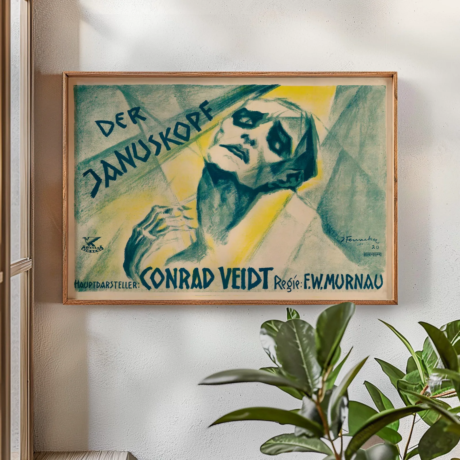 Der Januskopf (The Head Of Janus) - Lost 1920 German Silent Horror 50" x 35", изображение 2