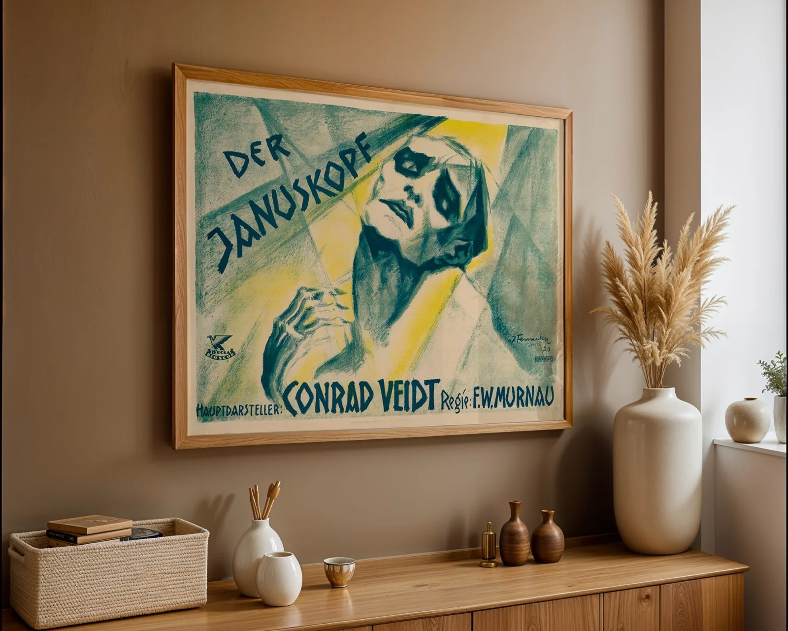 Der Januskopf (The Head Of Janus) - Lost 1920 German Silent Horror 50" x 35", изображение 3