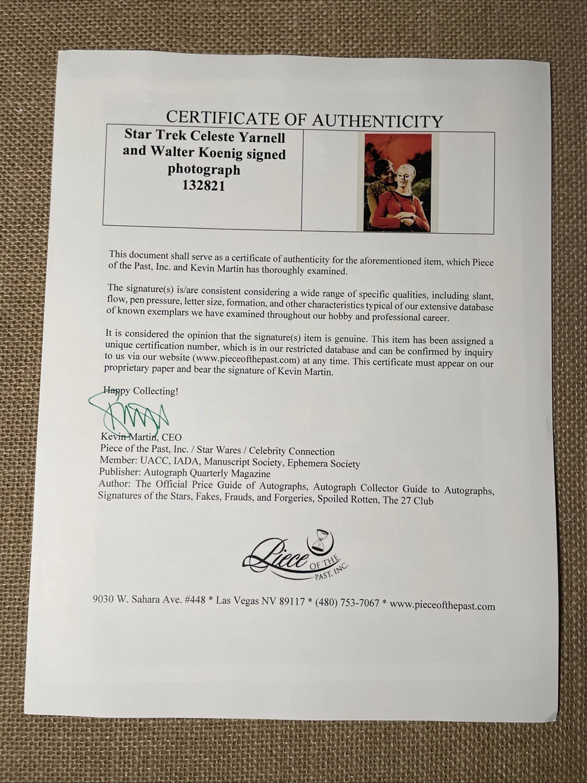 STAR TREK FULL Autograph Signed Photo YARNELL and KOENIG Photograph LOA/COA P, изображение 5