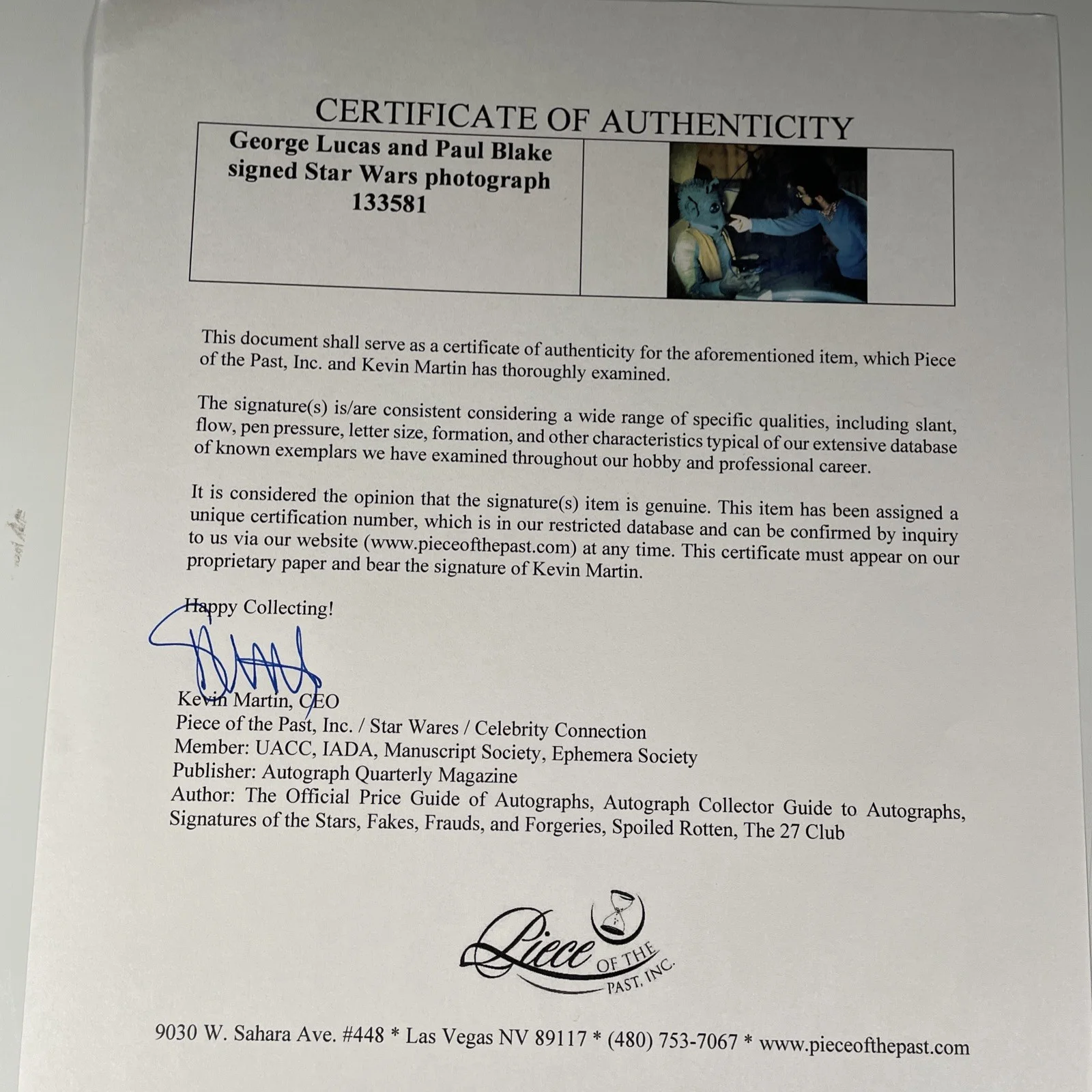 George Lucas, Paul Blake — Star Wars Autographs George Lucas Paul Blake Vintage Photograph Movie Signed P, изображение 4