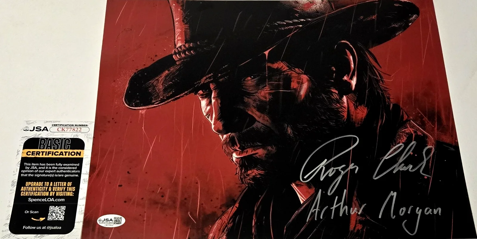 Roger Clark — Arthur Morgan Signed Photo Red Dead Redemption Roger Clark Autograph JSA COA 822, image 3