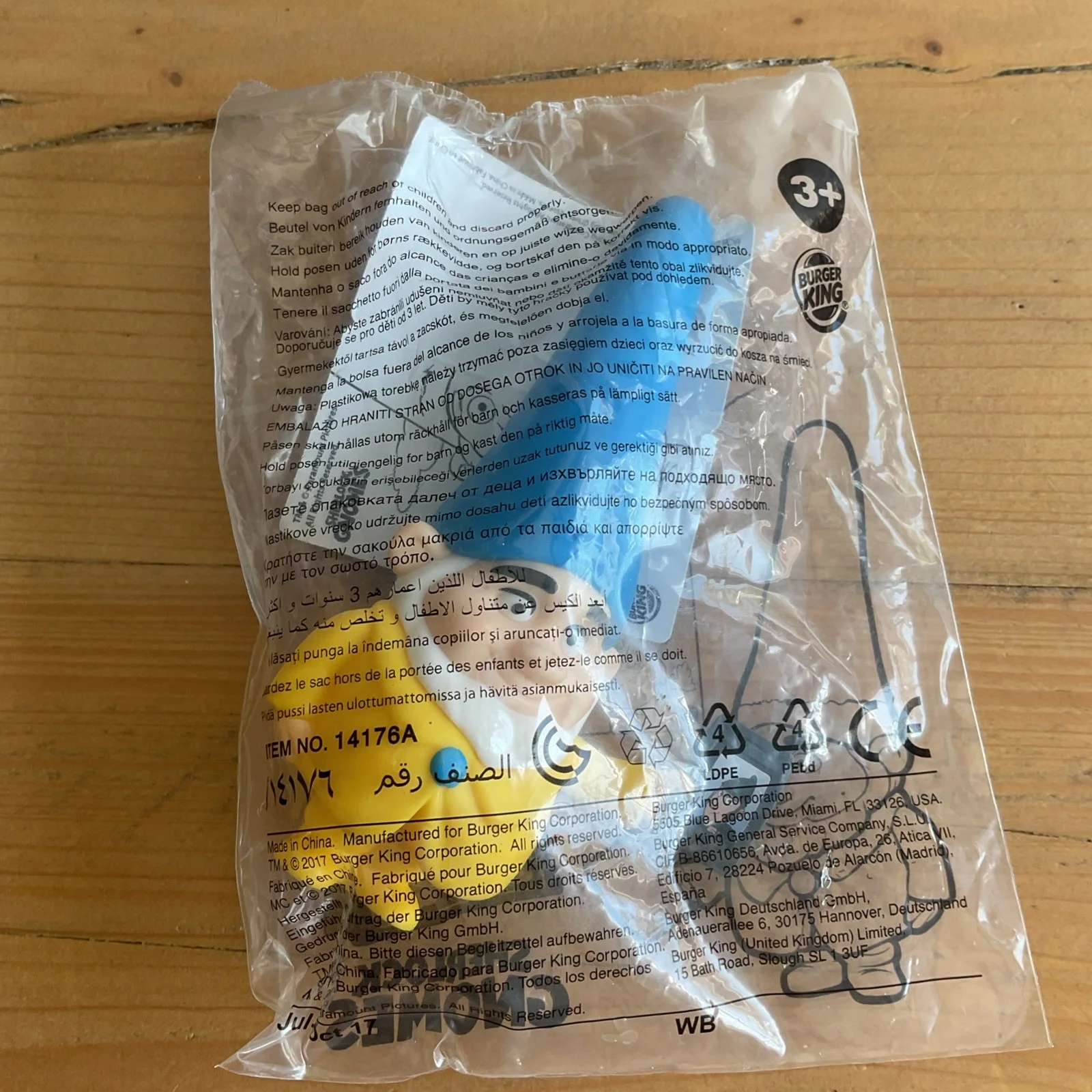 2017 BURGER KING BK GNOMEO & JULIET SHERLOCK GNOMES MOVIE BENNY TOY FIGURE RARE, изображение 3